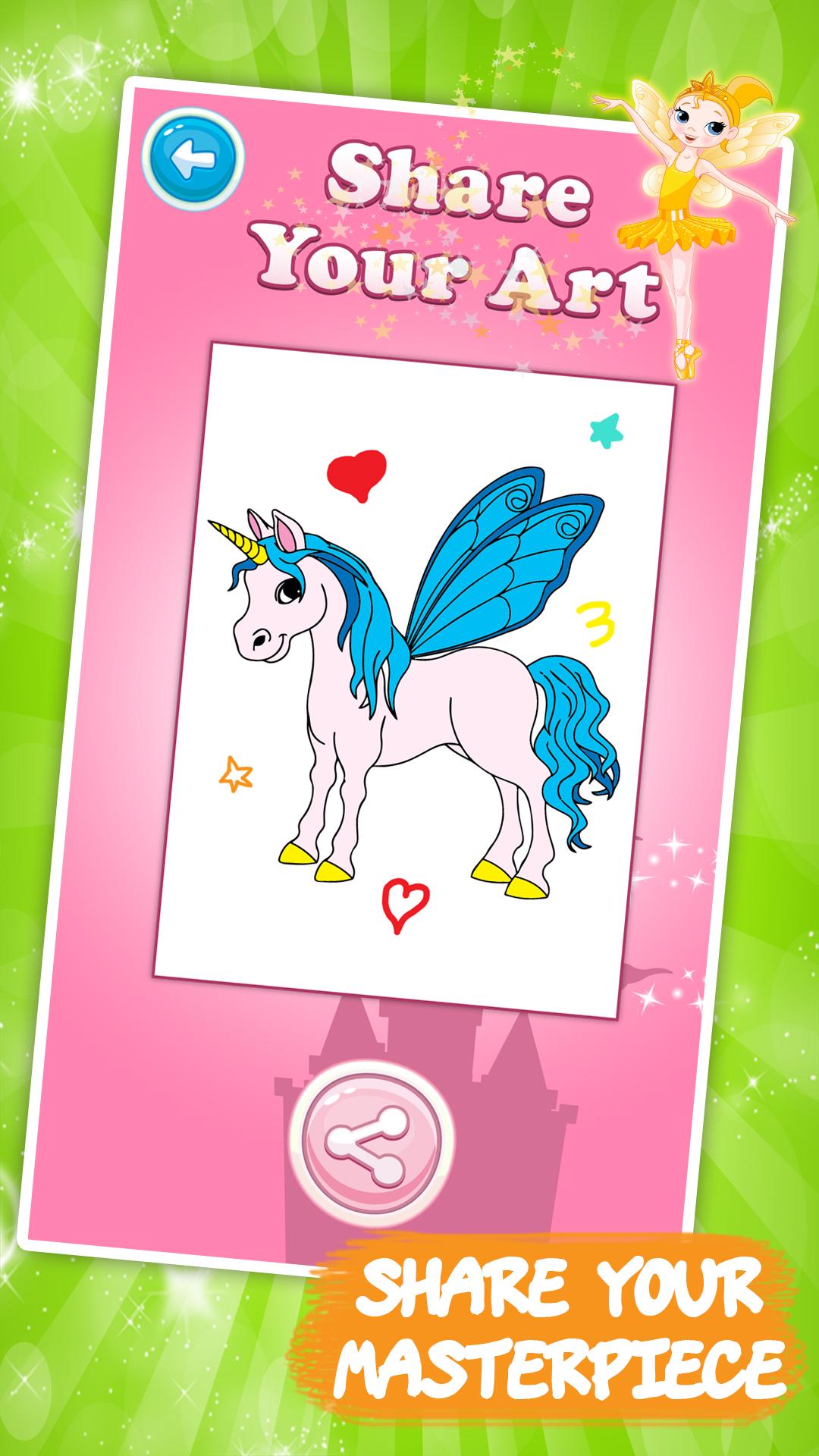 اسکرین شات 5 بازی Unicorn Kids Coloring Book