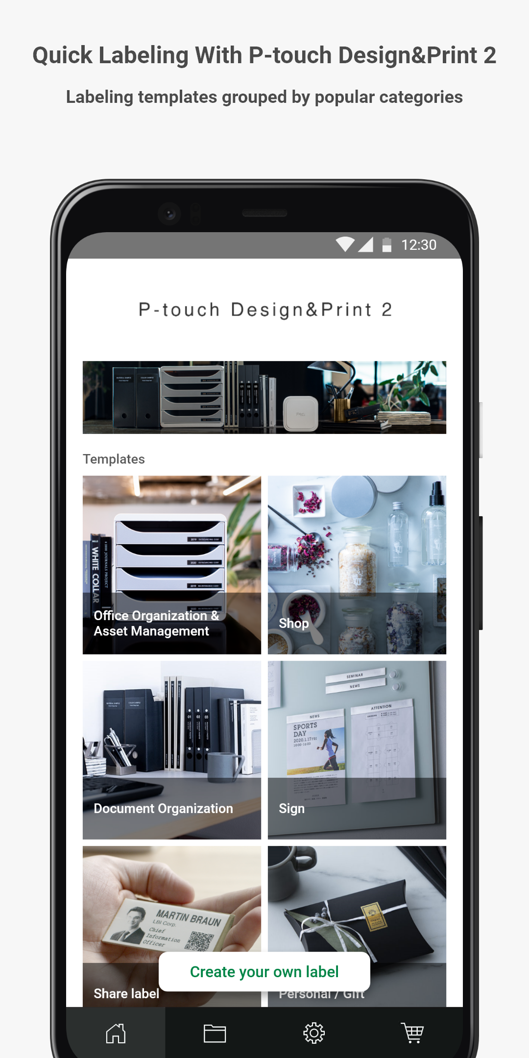 اسکرین شات 2 برنامه P-touch Design&Print 2