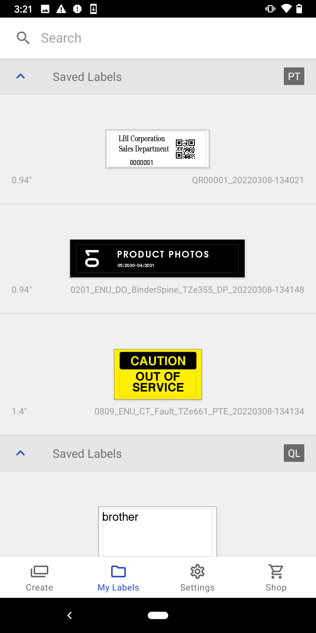 اسکرین شات 5 برنامه Brother iPrint&Label