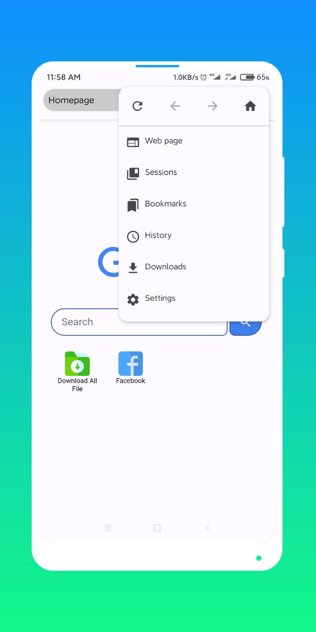 اسکرین شات 2 برنامه Internet Browser