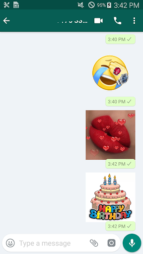 اسکرین شات 1 برنامه Love Stickers For WhatsApp