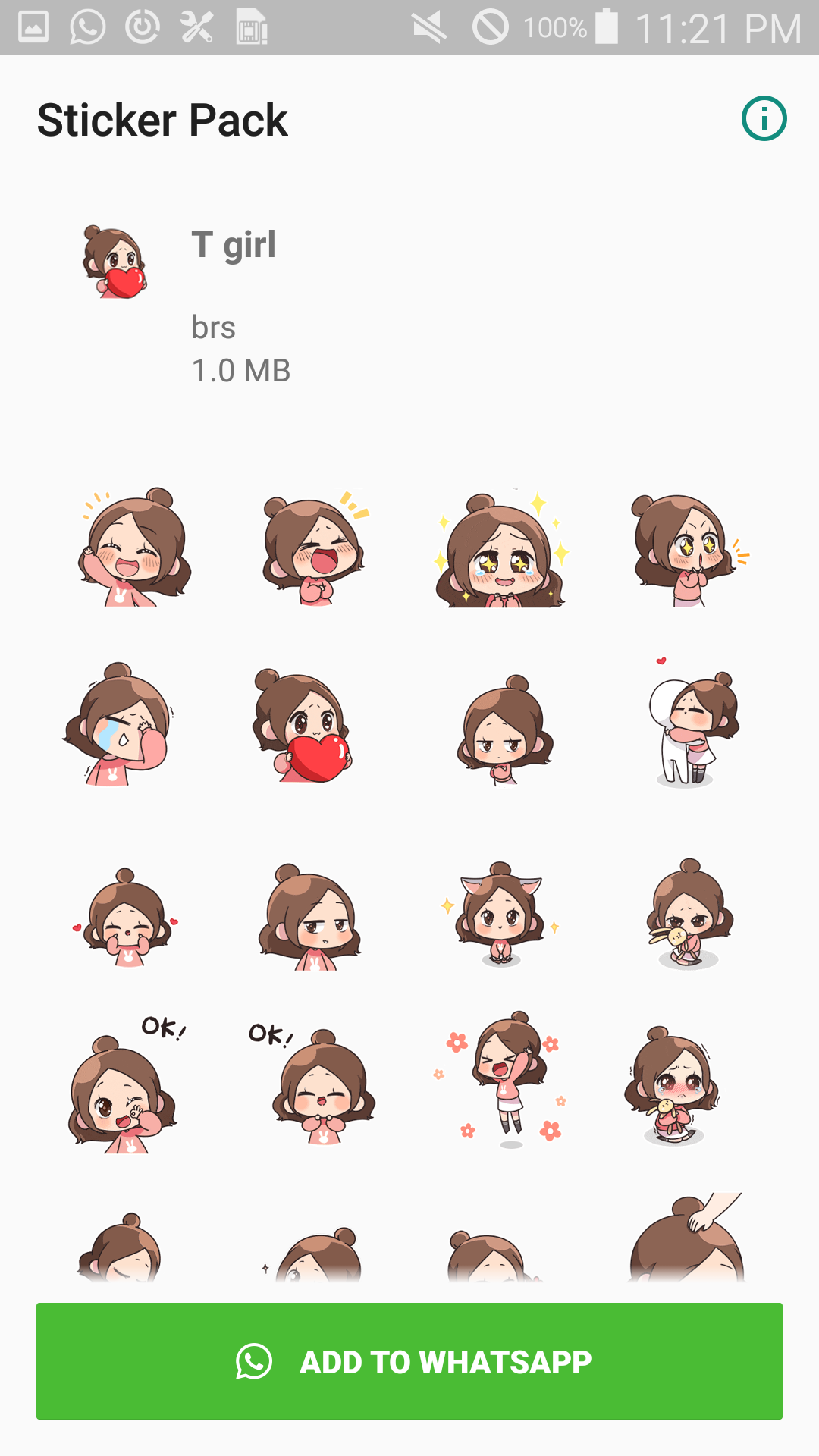 اسکرین شات 1 برنامه Love stickers pack WASticker