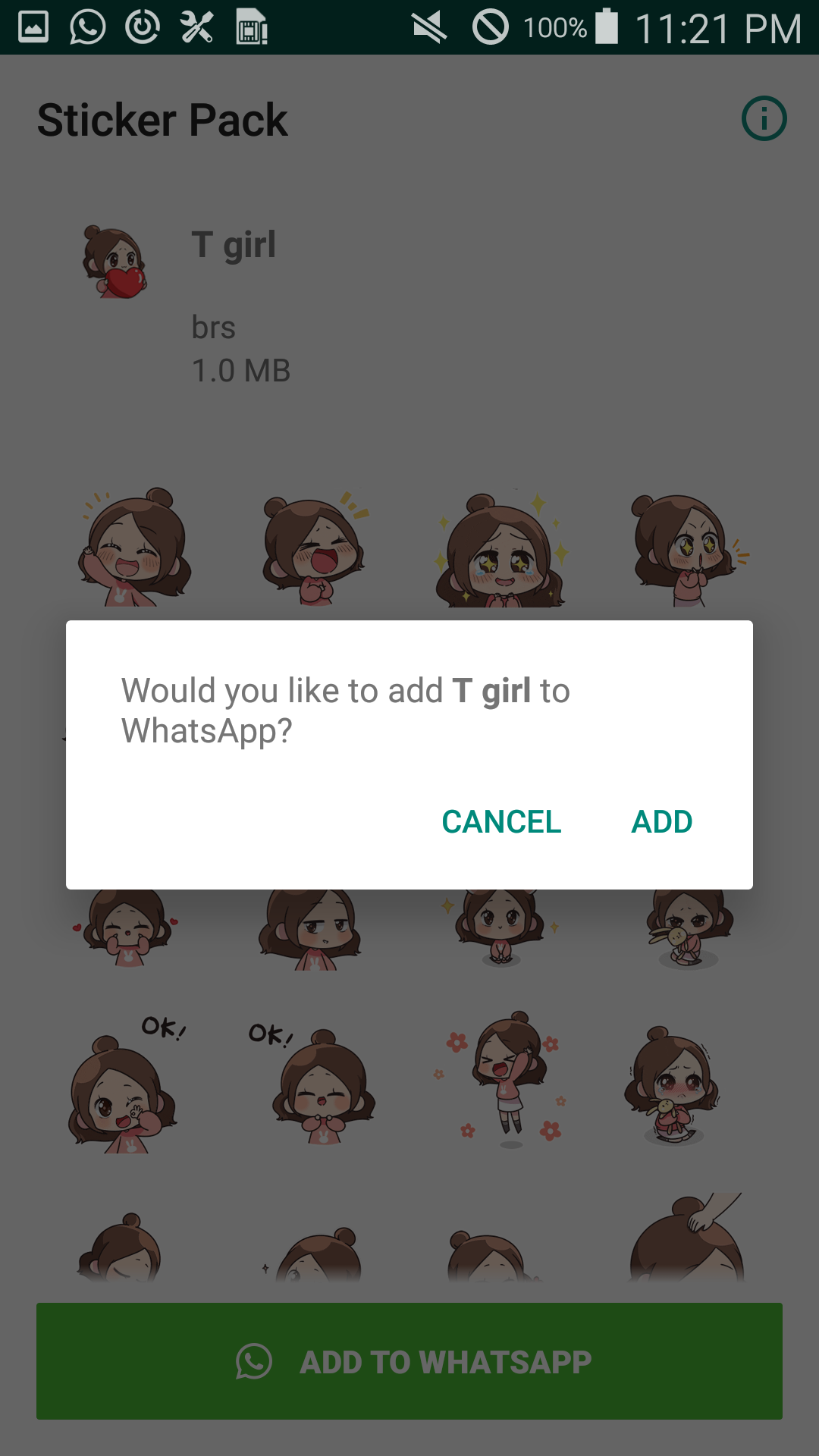 اسکرین شات 3 برنامه Love stickers pack WASticker