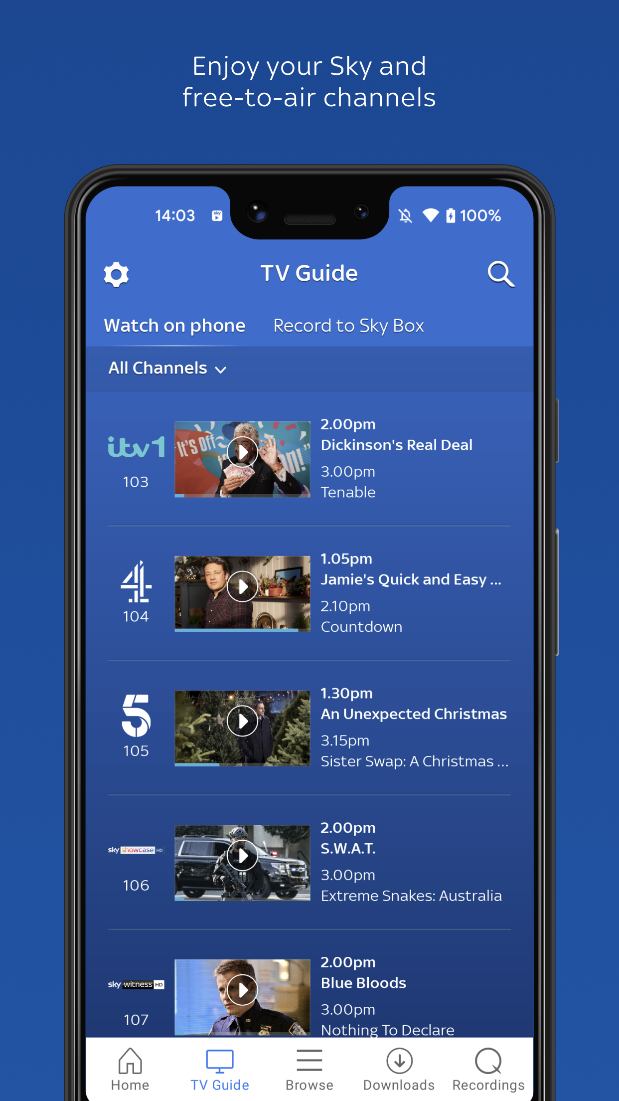 اسکرین شات 4 برنامه Sky Go