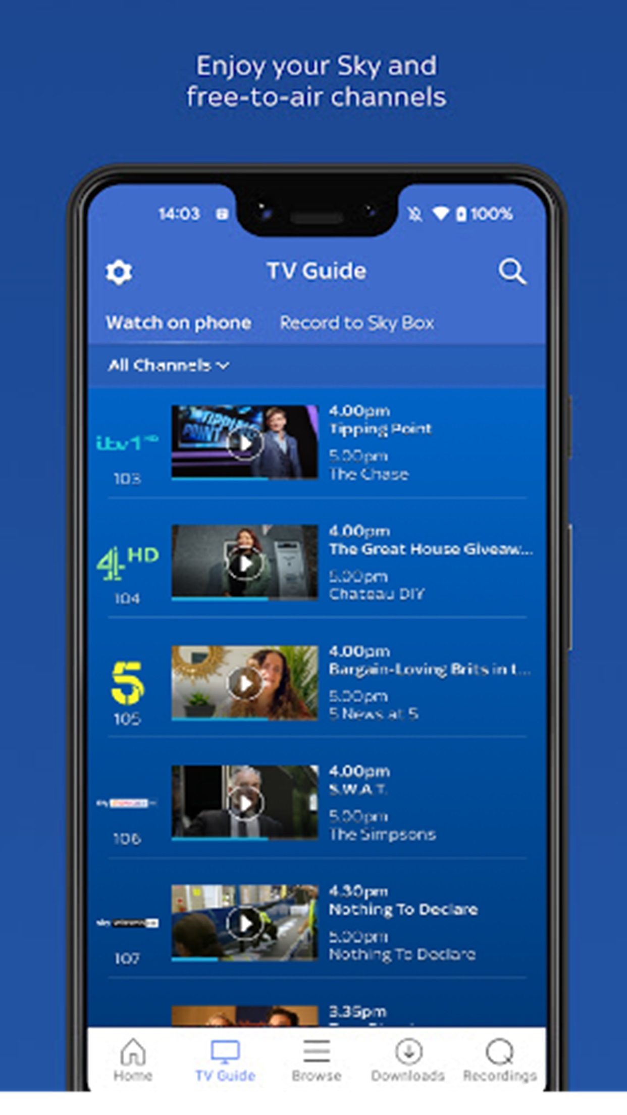 اسکرین شات 4 برنامه Sky Go