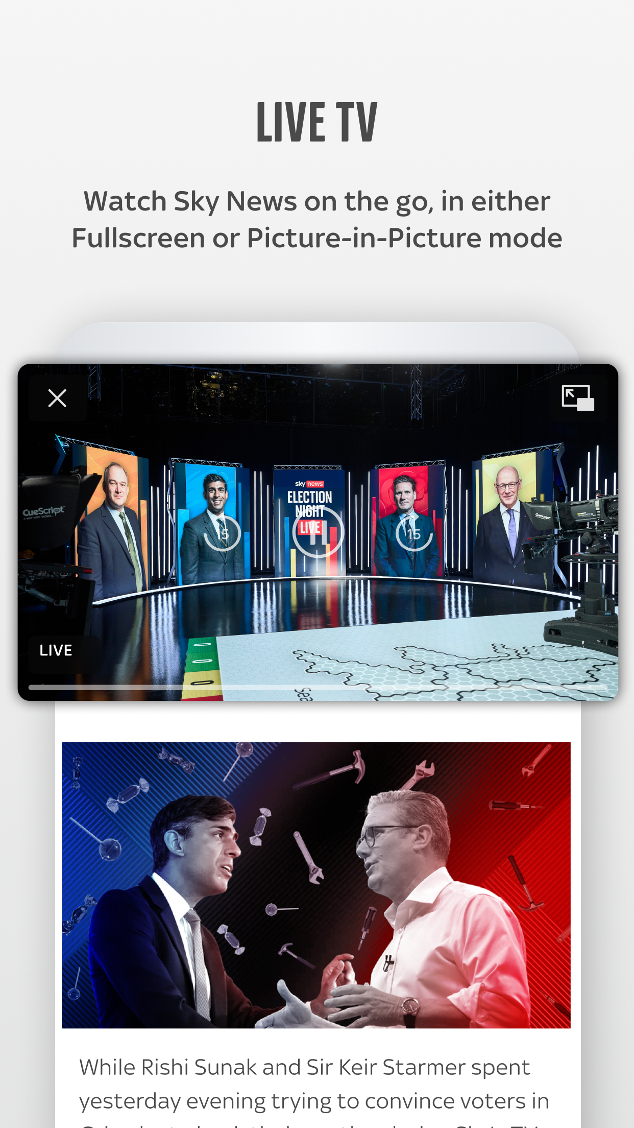 اسکرین شات 3 برنامه Sky News: Breaking, UK & World