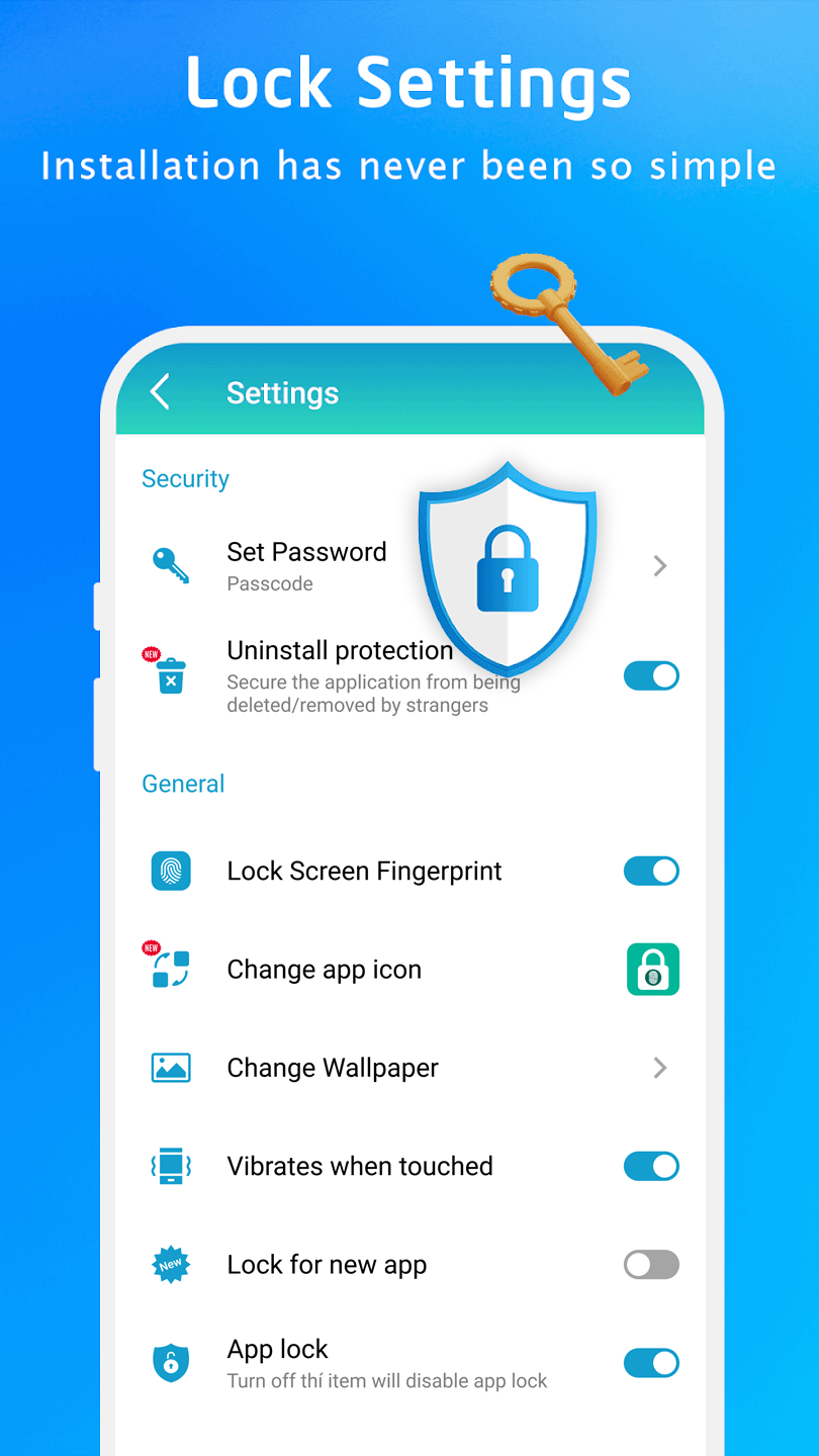 اسکرین شات 6 برنامه App lock - Fingerprint