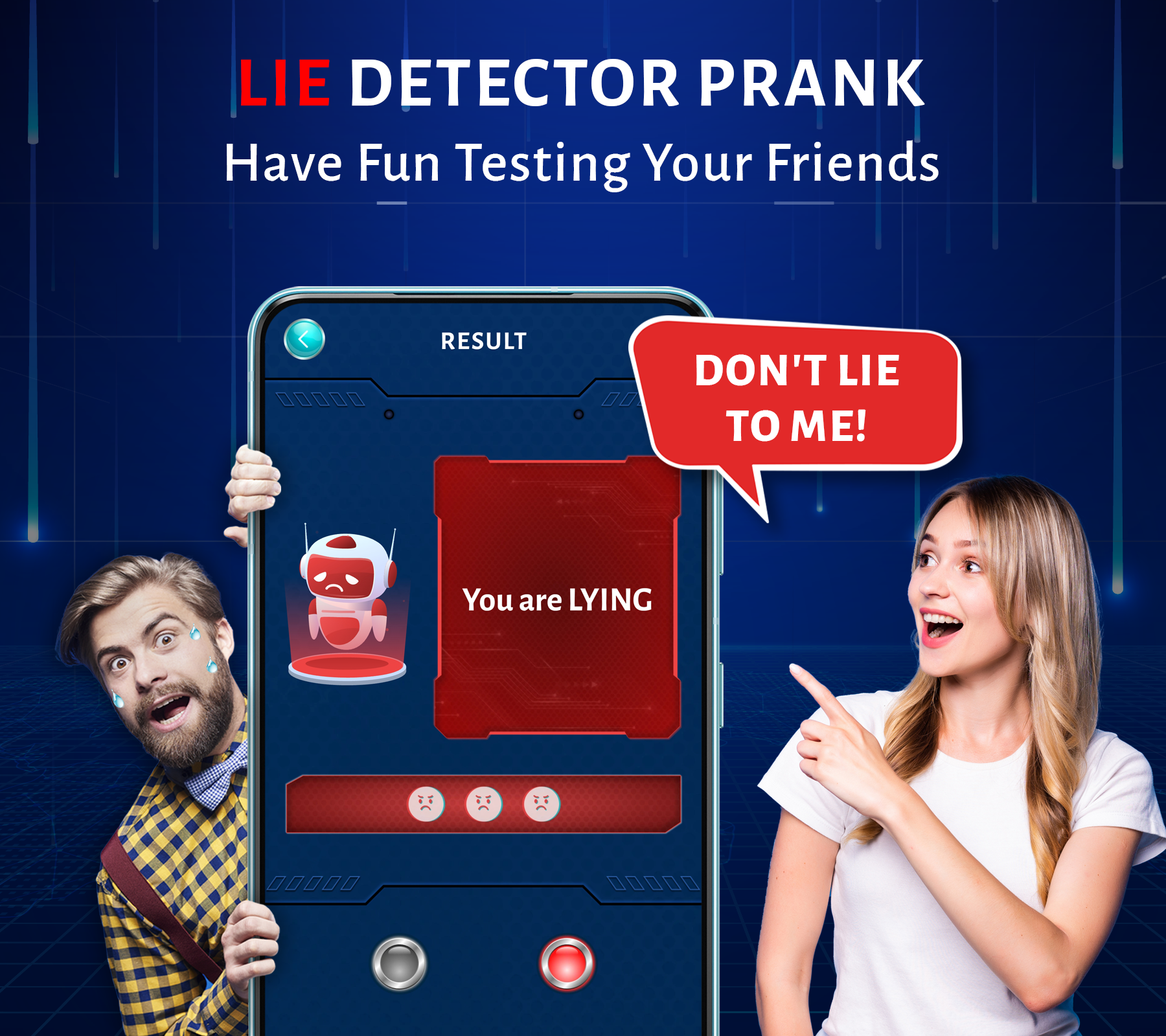 اسکرین شات 4 برنامه Lie Detector Test (Prank)