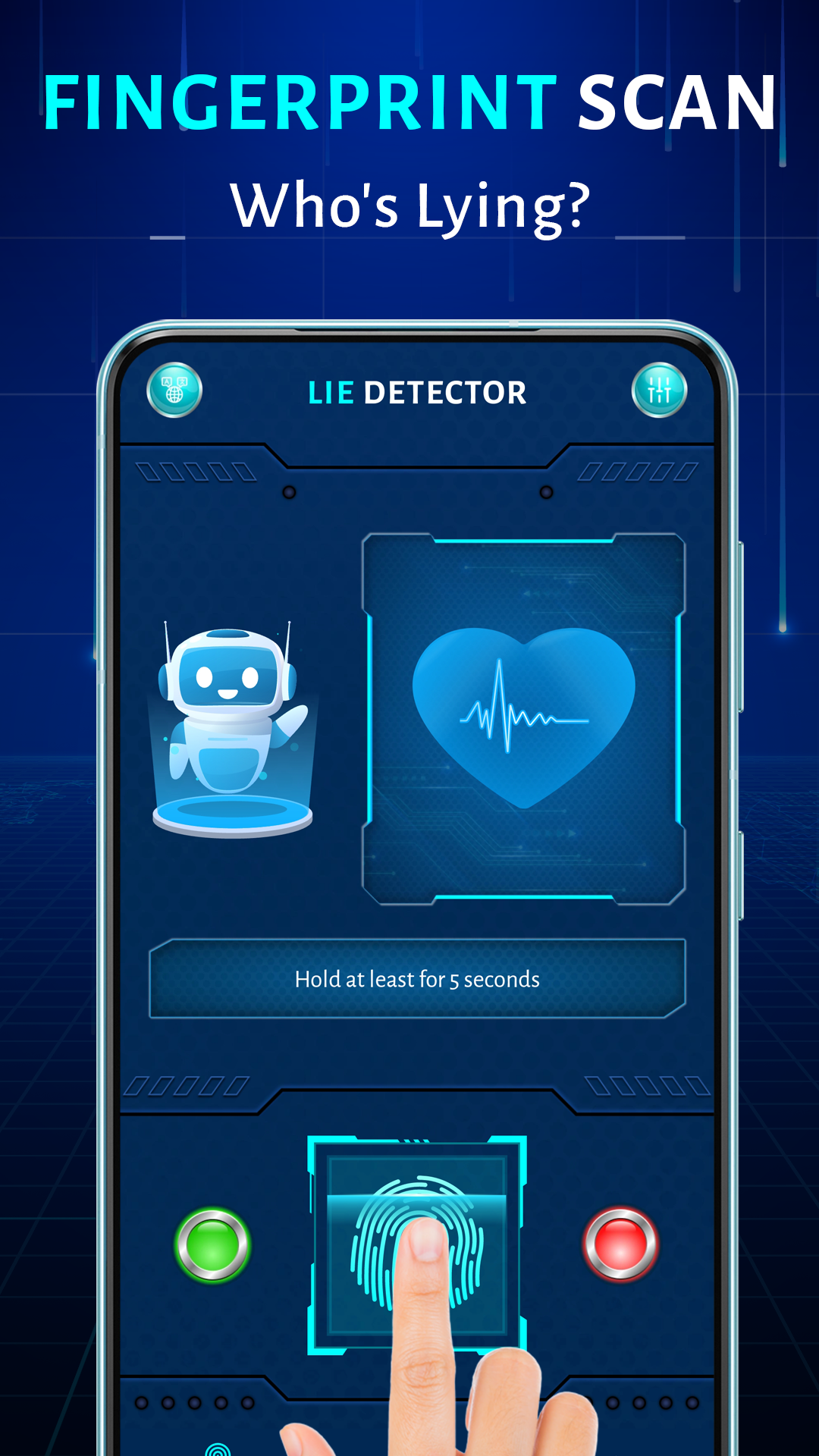 اسکرین شات 5 برنامه Lie Detector Test (Prank)