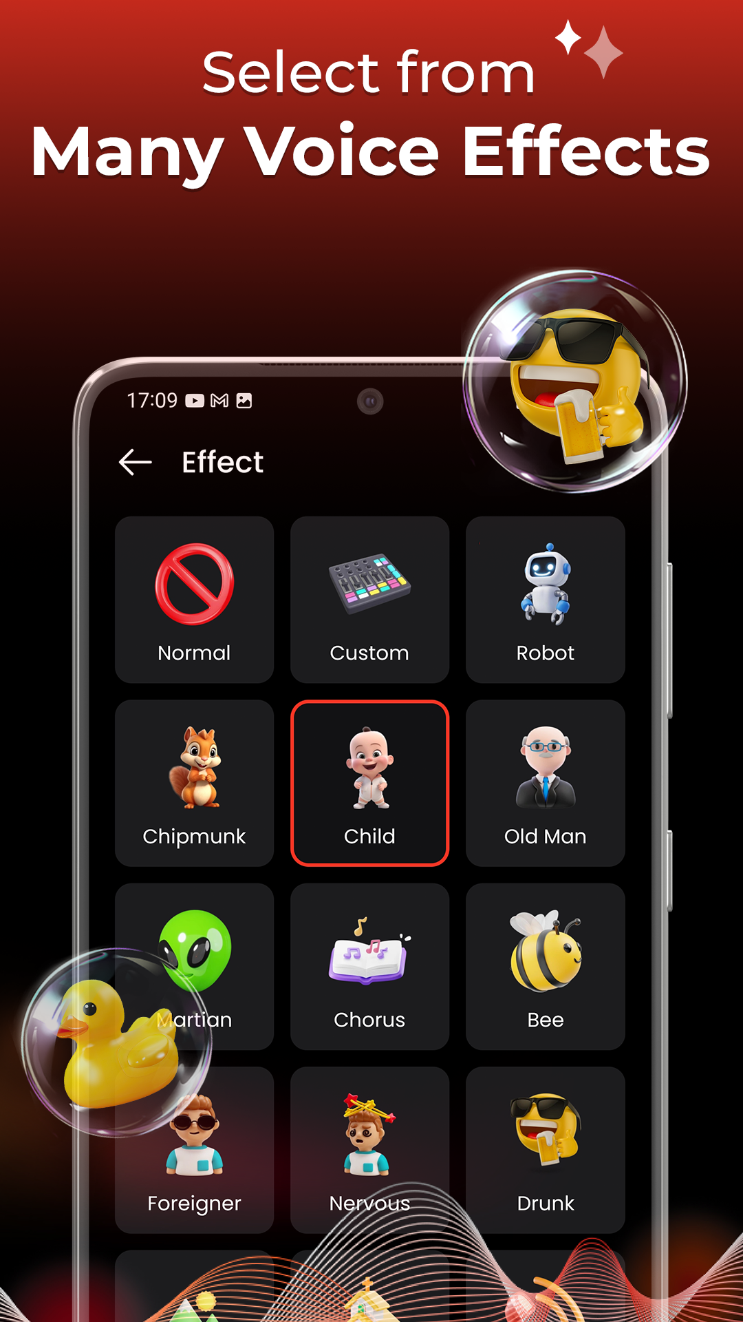 اسکرین شات 2 برنامه Voice Changer - Voice Effects