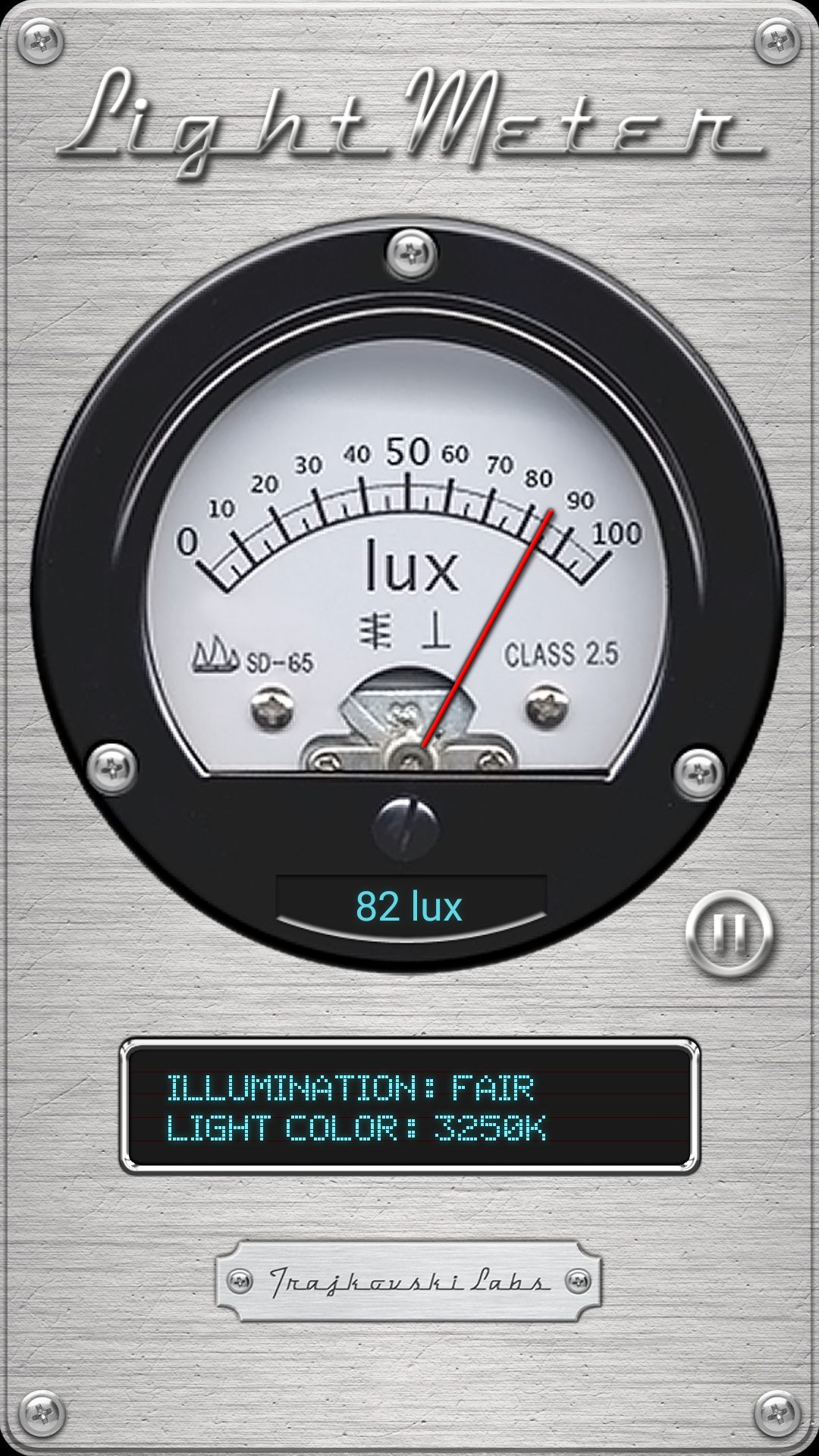 اسکرین شات 2 برنامه Light Meter - Lux & Kelvin