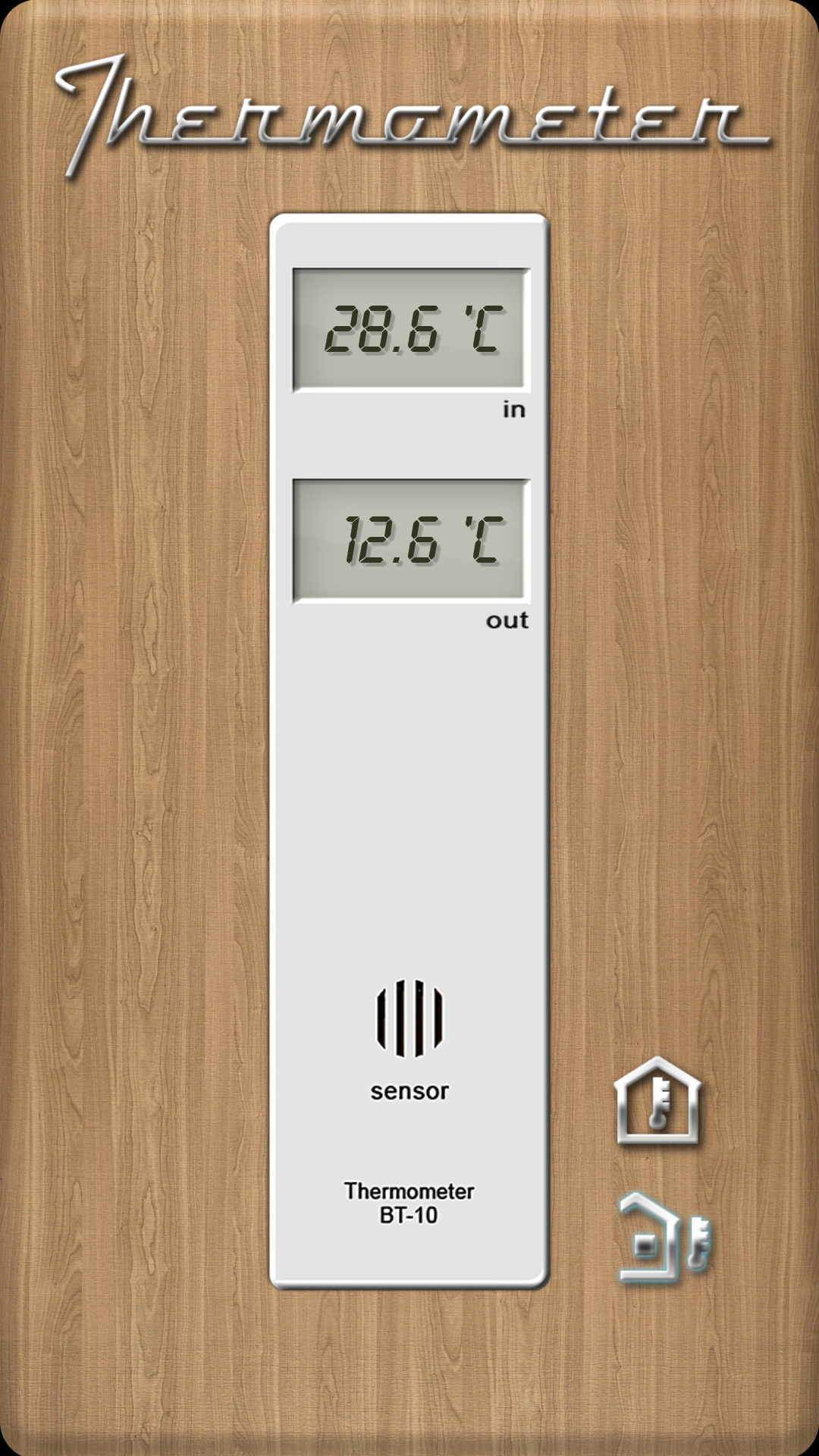 اسکرین شات 2 برنامه Thermometer - Indoor & Outdoor