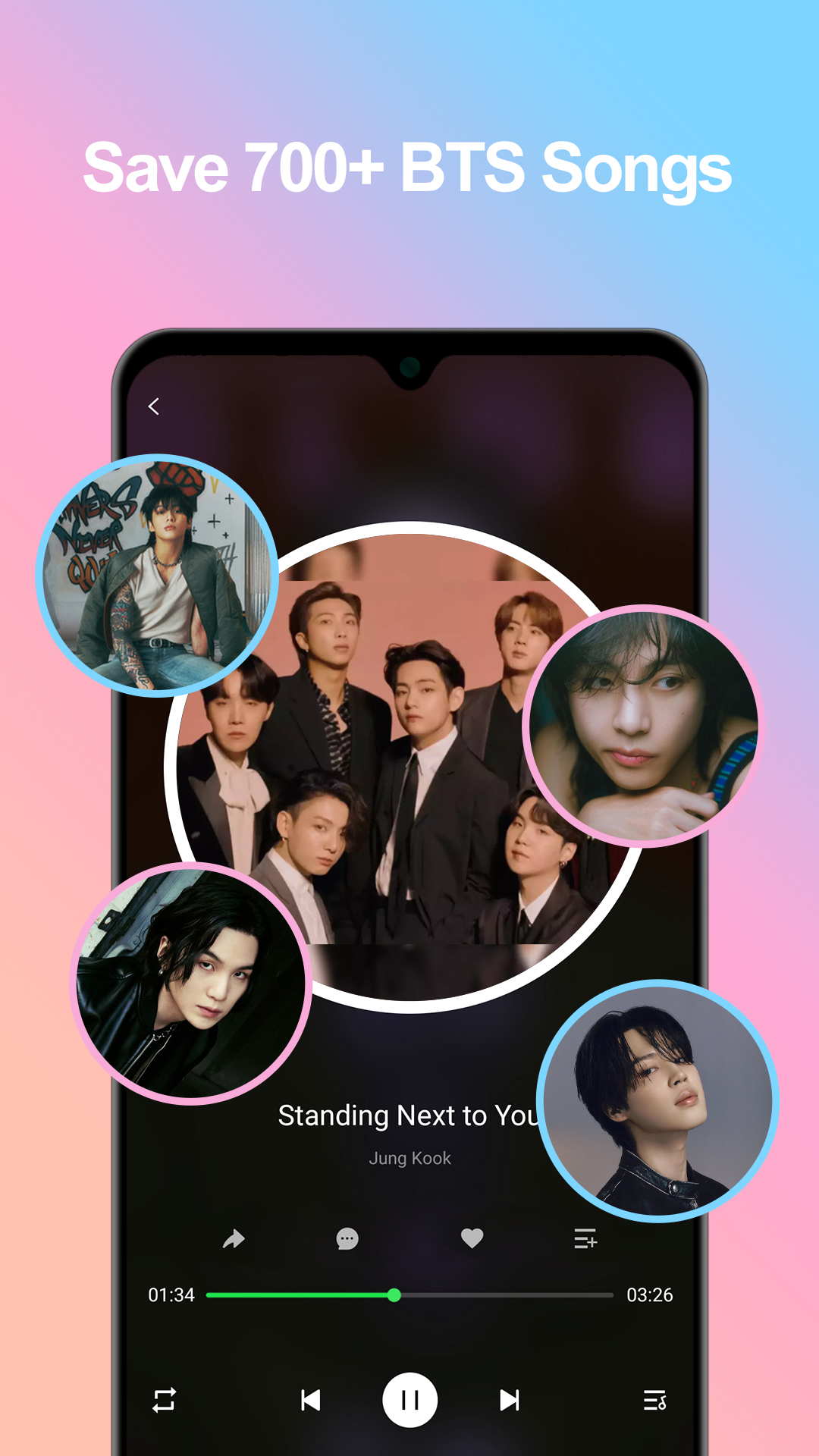 اسکرین شات 2 برنامه BTS Songs - Offline Music