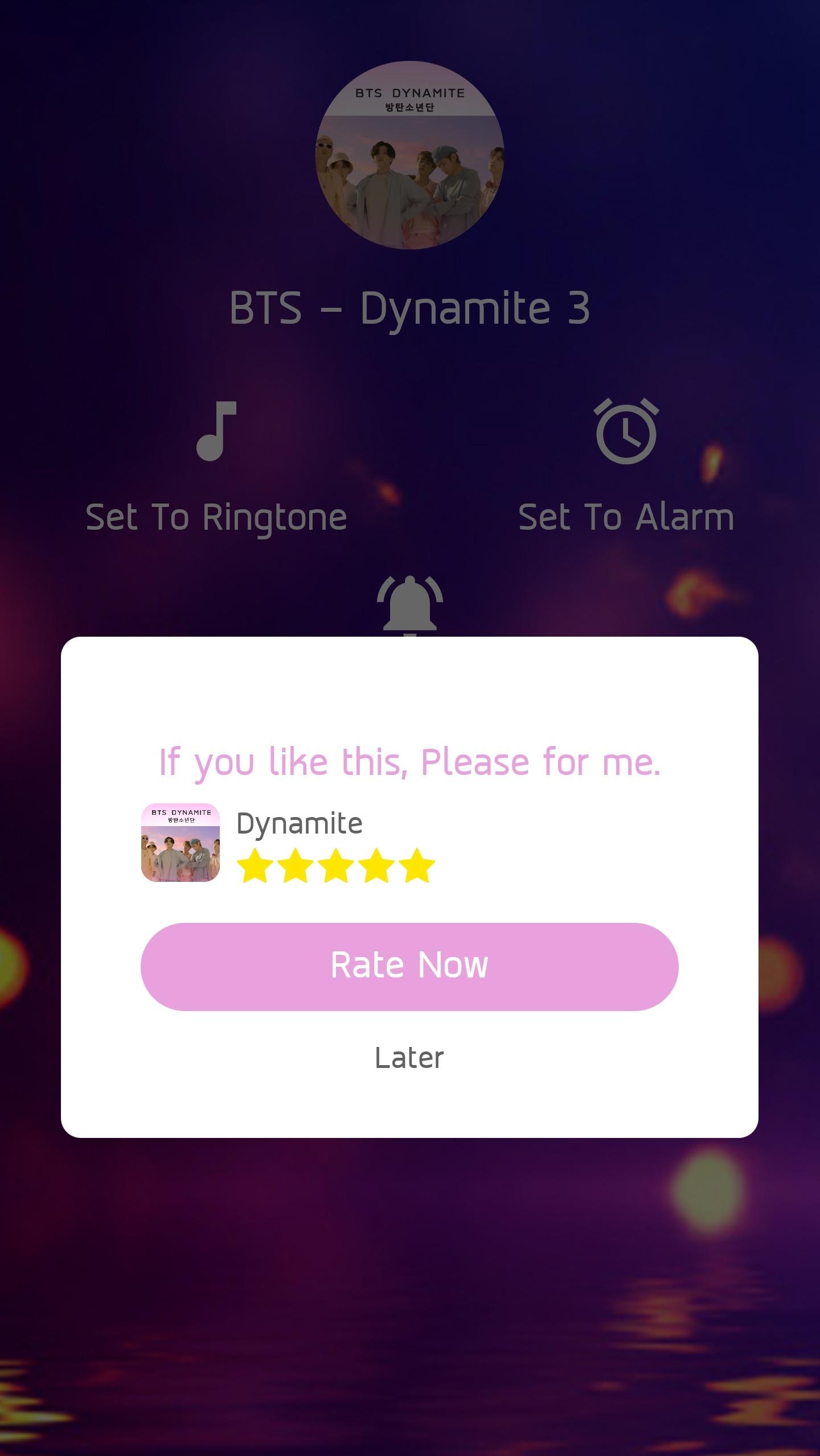 اسکرین شات 3 برنامه Dynamite - BTS Ringtone