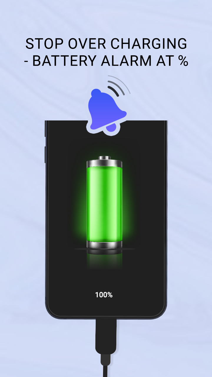 اسکرین شات 1 برنامه Stop Over Charging Alarm