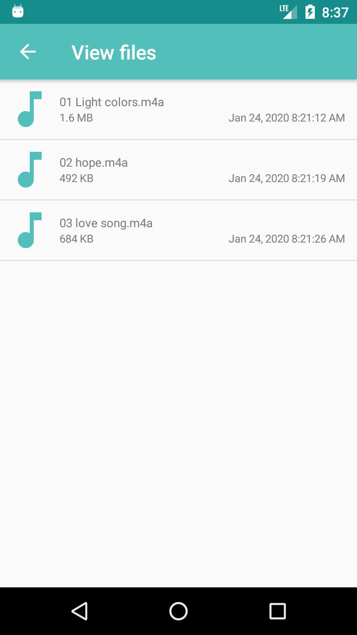 اسکرین شات 7 برنامه M4A Audio Compressor