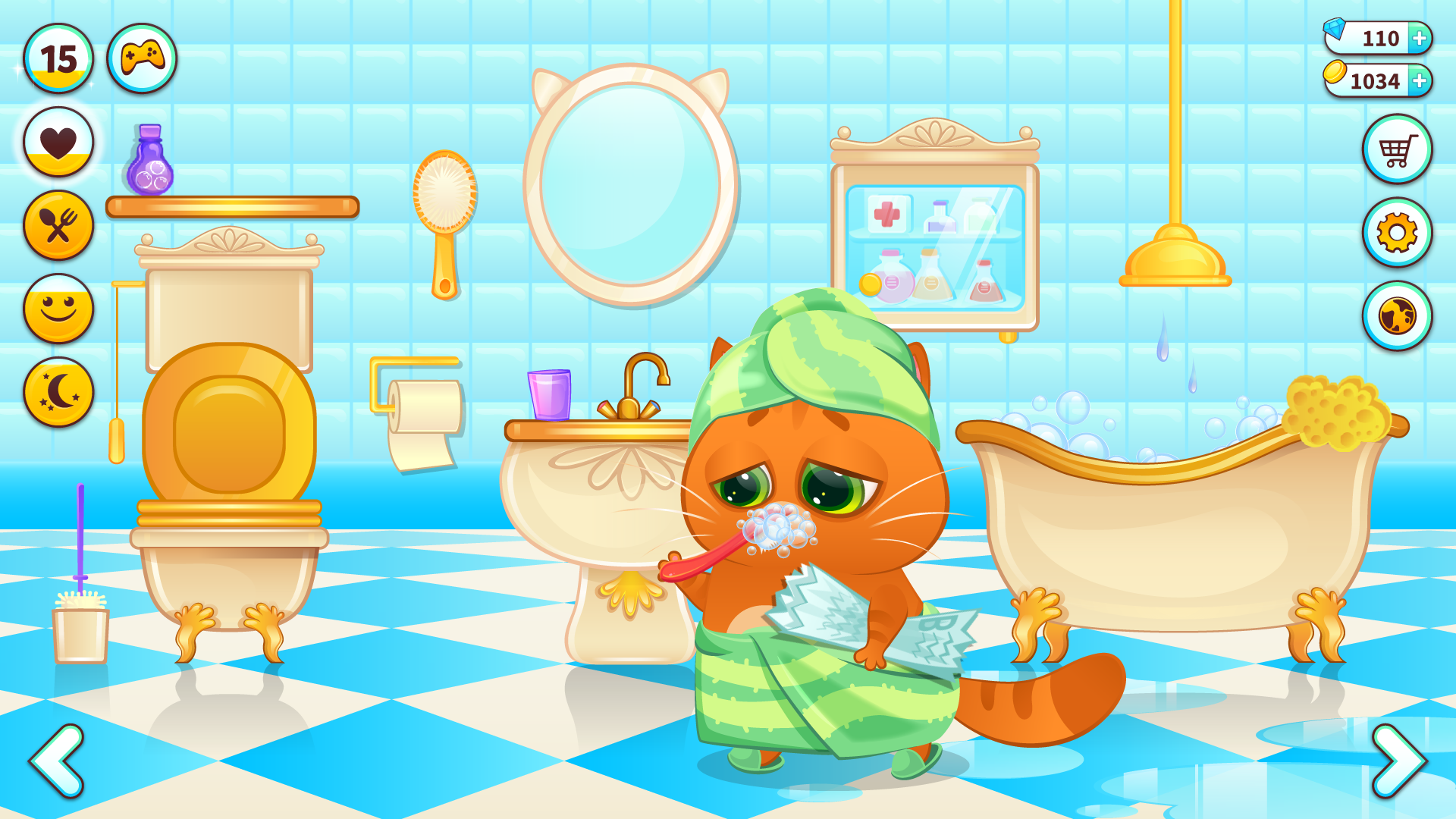 اسکرین شات 1 بازی Bubbu – My Virtual Pet Cat