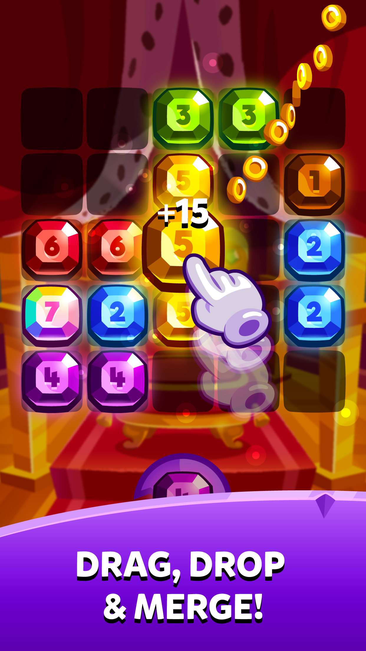 اسکرین شات 6 بازی Bubbu Jewels - Merge Puzzle