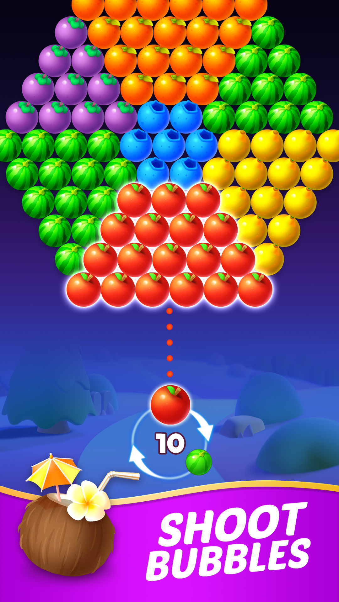 اسکرین شات 1 بازی Bubble Shooter：Fruit Splash