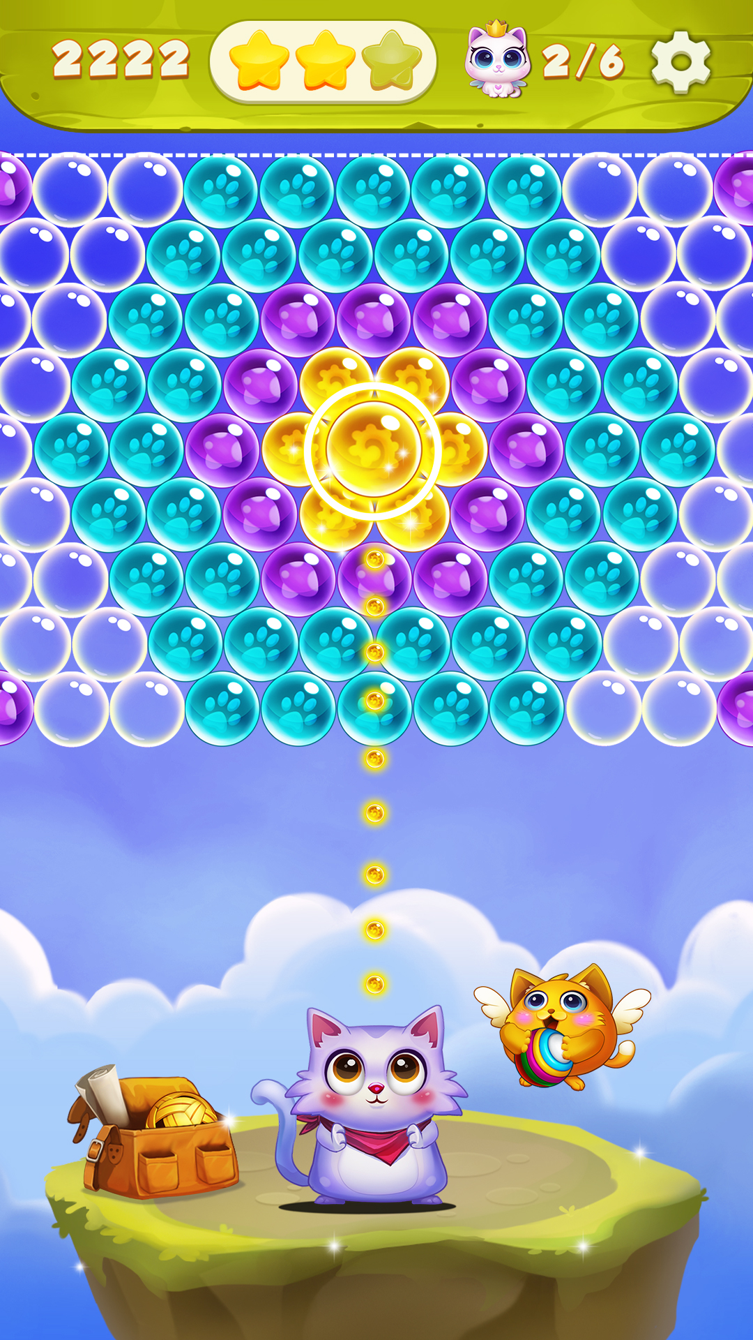 اسکرین شات 4 بازی Bubble Cat Shooter