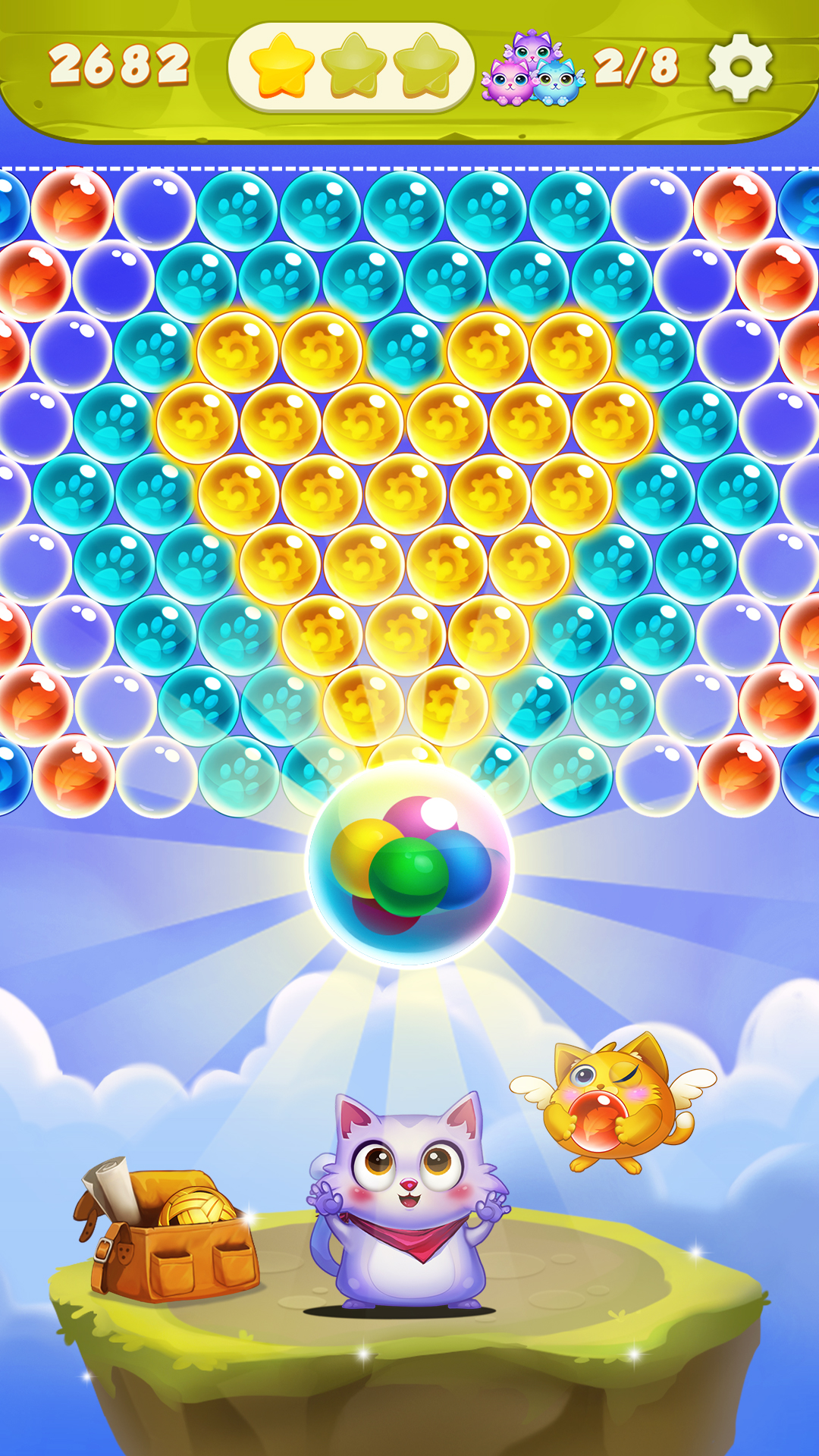 اسکرین شات 3 بازی Bubble Cat Shooter