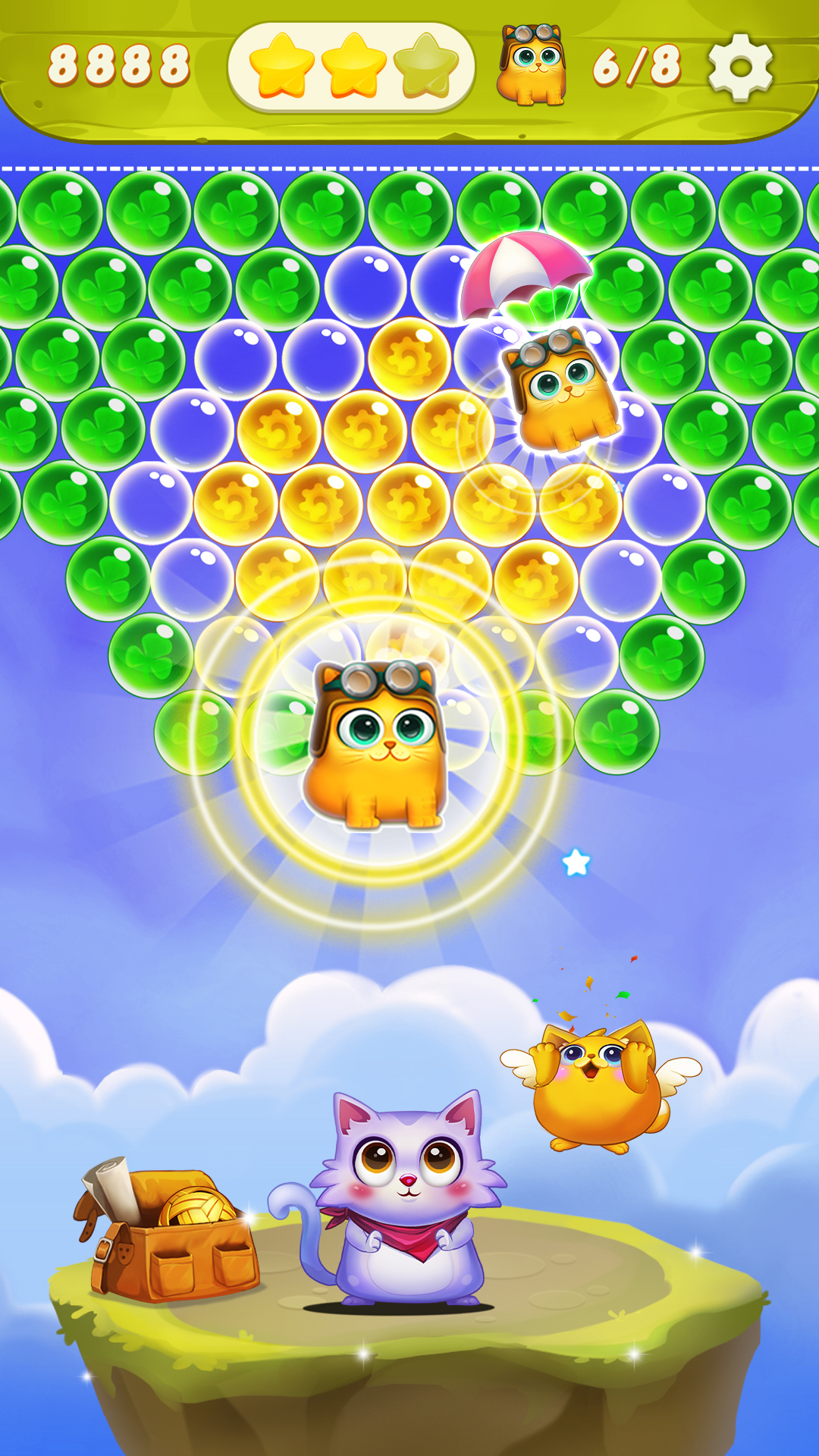 اسکرین شات 2 بازی Bubble Cat Shooter