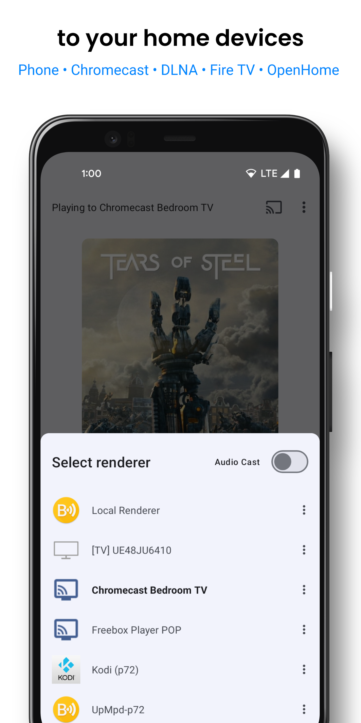 اسکرین شات 2 برنامه BubbleUPnP for DLNA/Chromecast