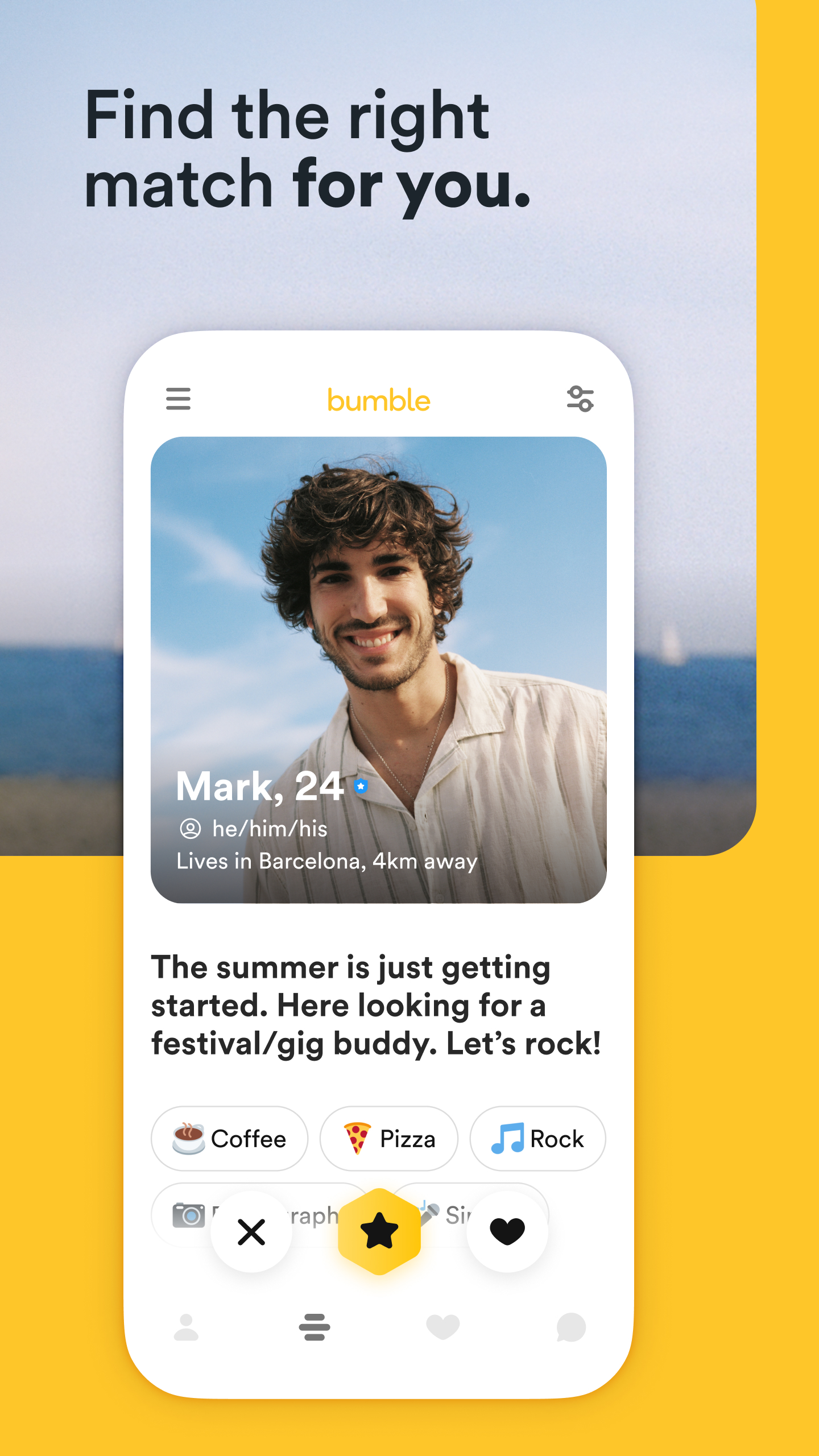 اسکرین شات 2 برنامه Bumble - Dating. Friends. Bizz