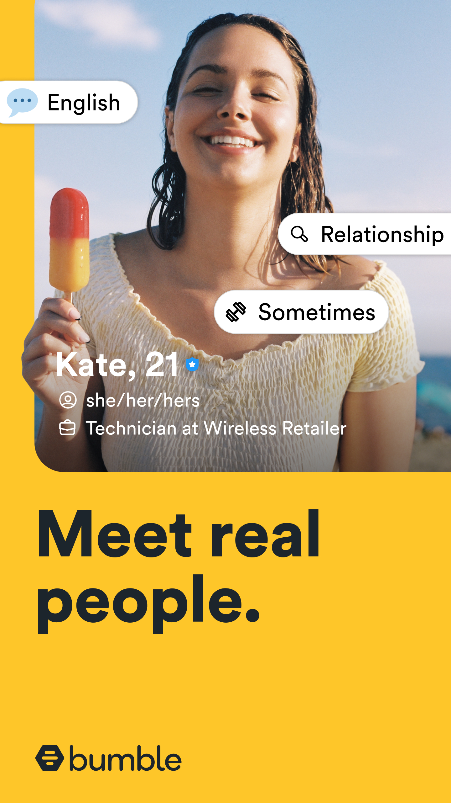 اسکرین شات 1 برنامه Bumble - Dating. Friends. Bizz