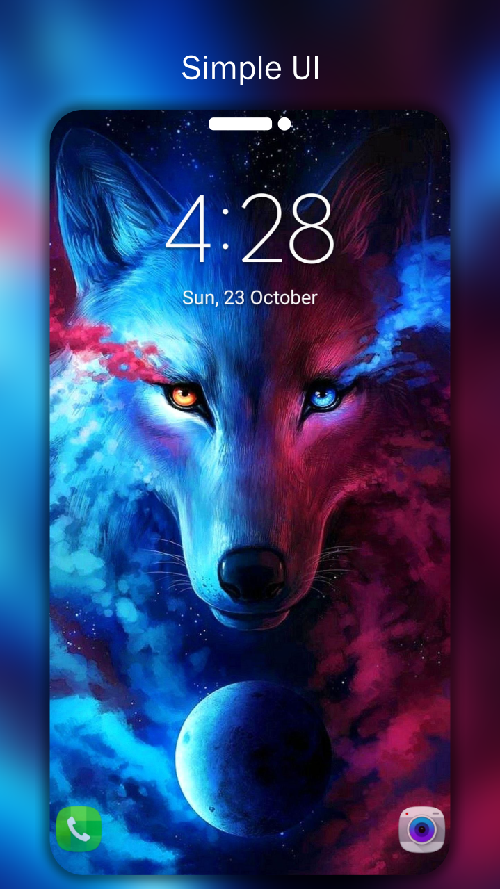 اسکرین شات 3 برنامه Galaxy Wolf Wallpapers 4K UHD