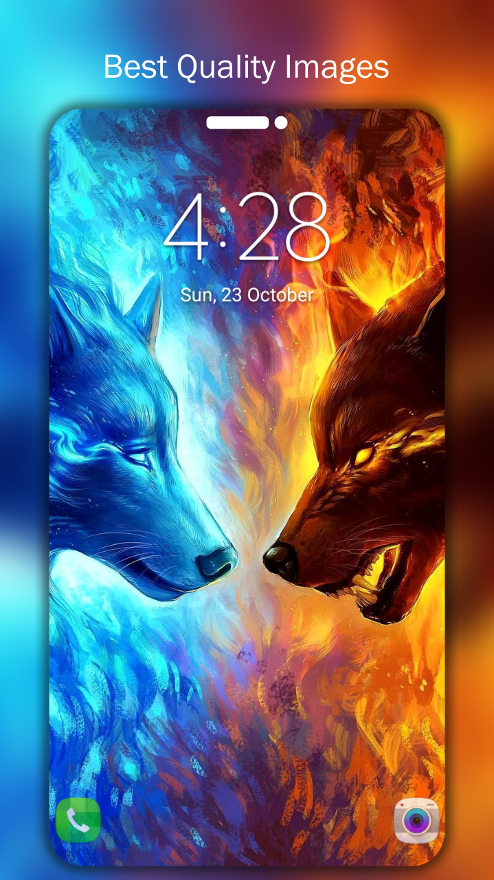 اسکرین شات 2 برنامه Galaxy Wolf Wallpapers 4K UHD