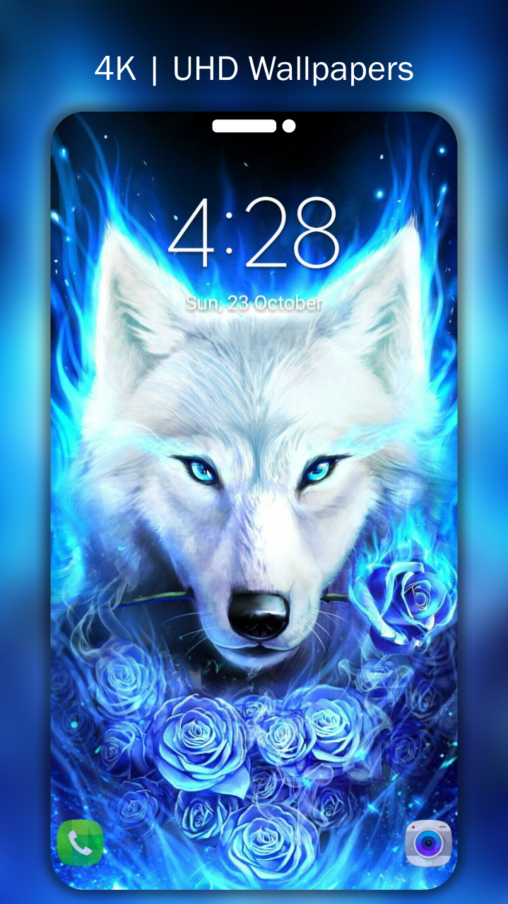 اسکرین شات 1 برنامه Galaxy Wolf Wallpapers 4K UHD