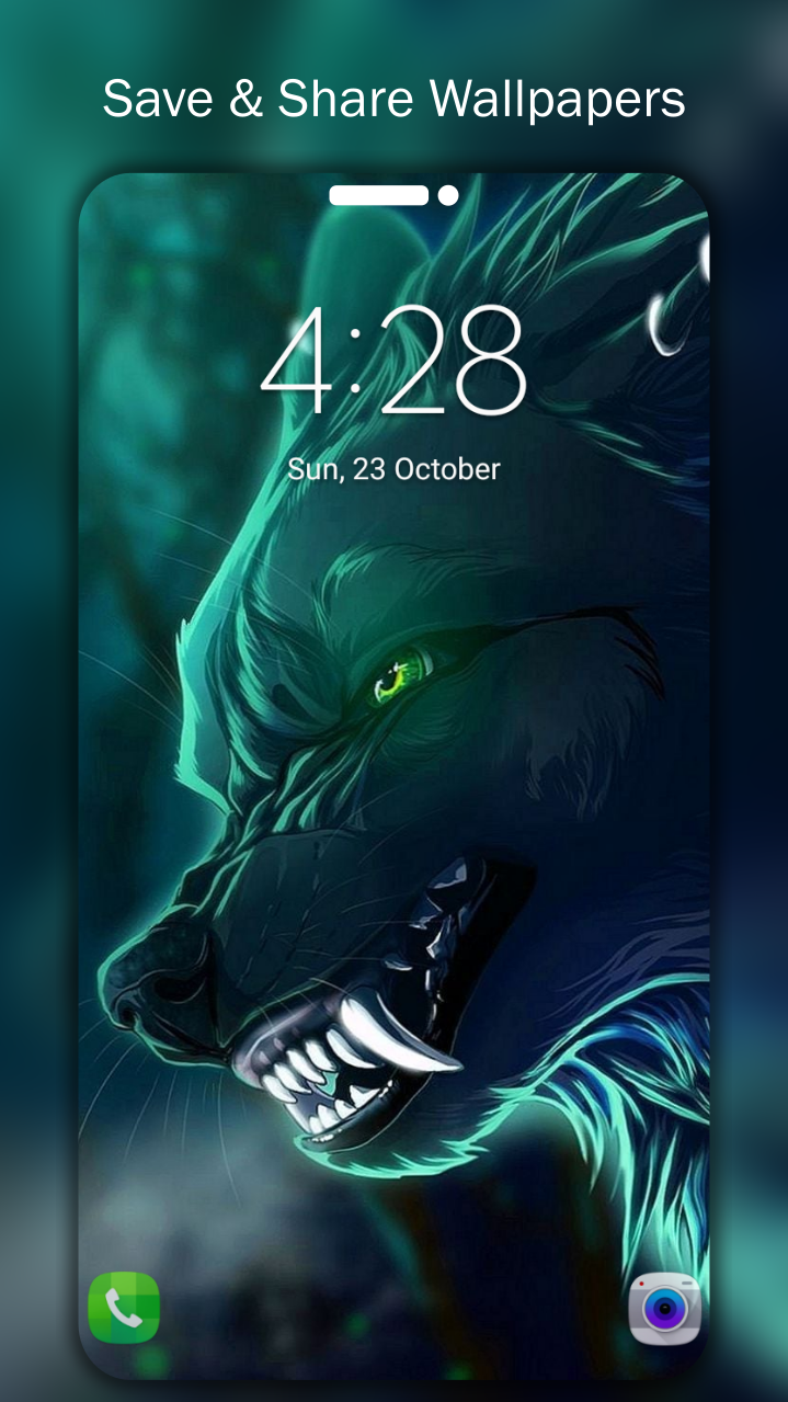 اسکرین شات 5 برنامه Galaxy Wolf Wallpapers 4K UHD