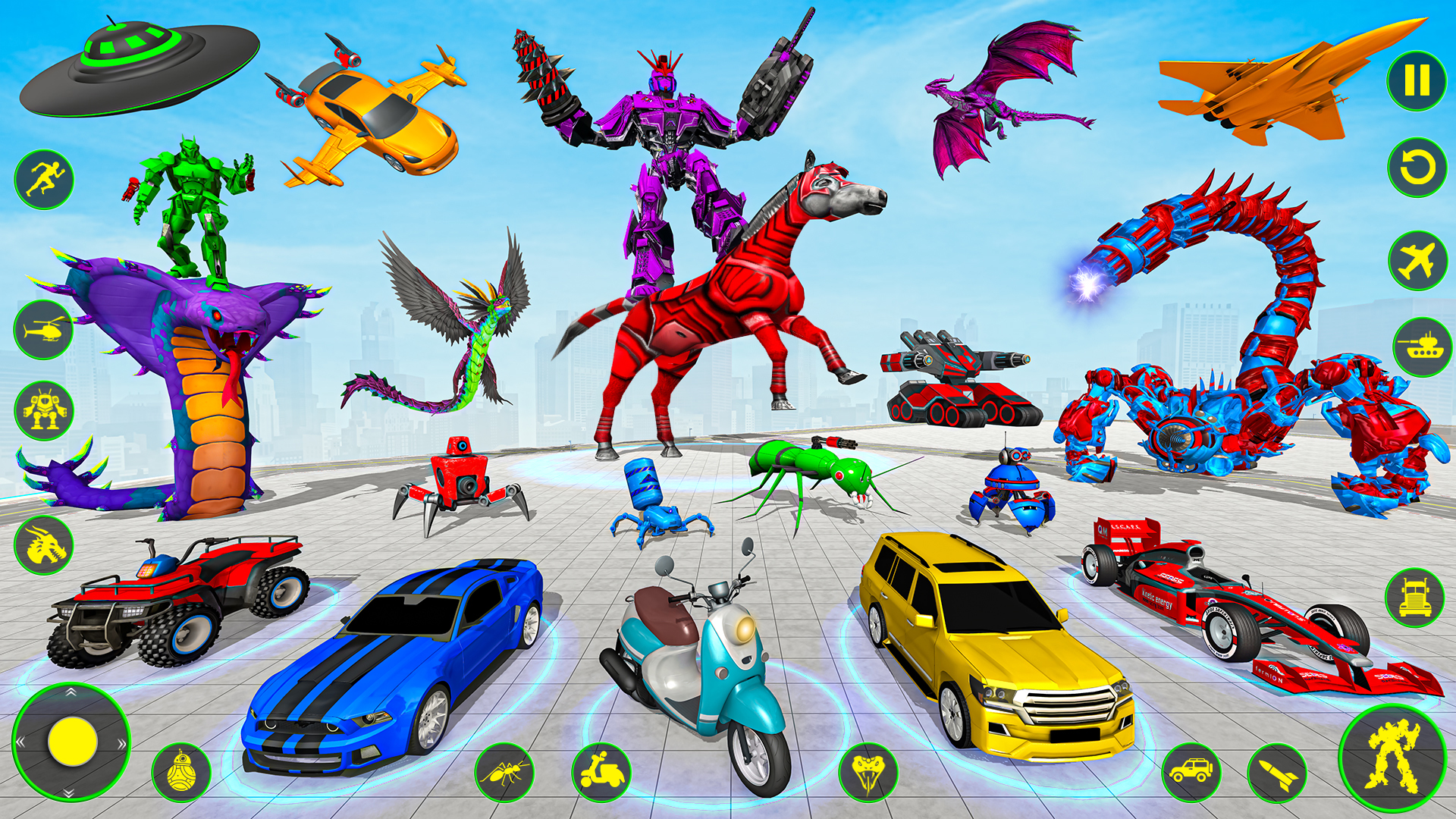 اسکرین شات 5 برنامه Horse Robot: Car Robot Games