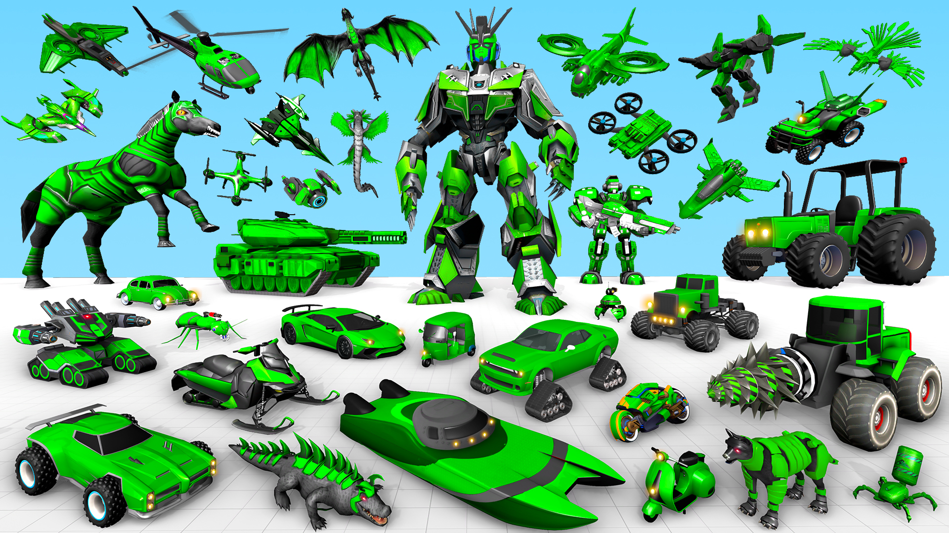 اسکرین شات 3 برنامه Horse Robot: Car Robot Games