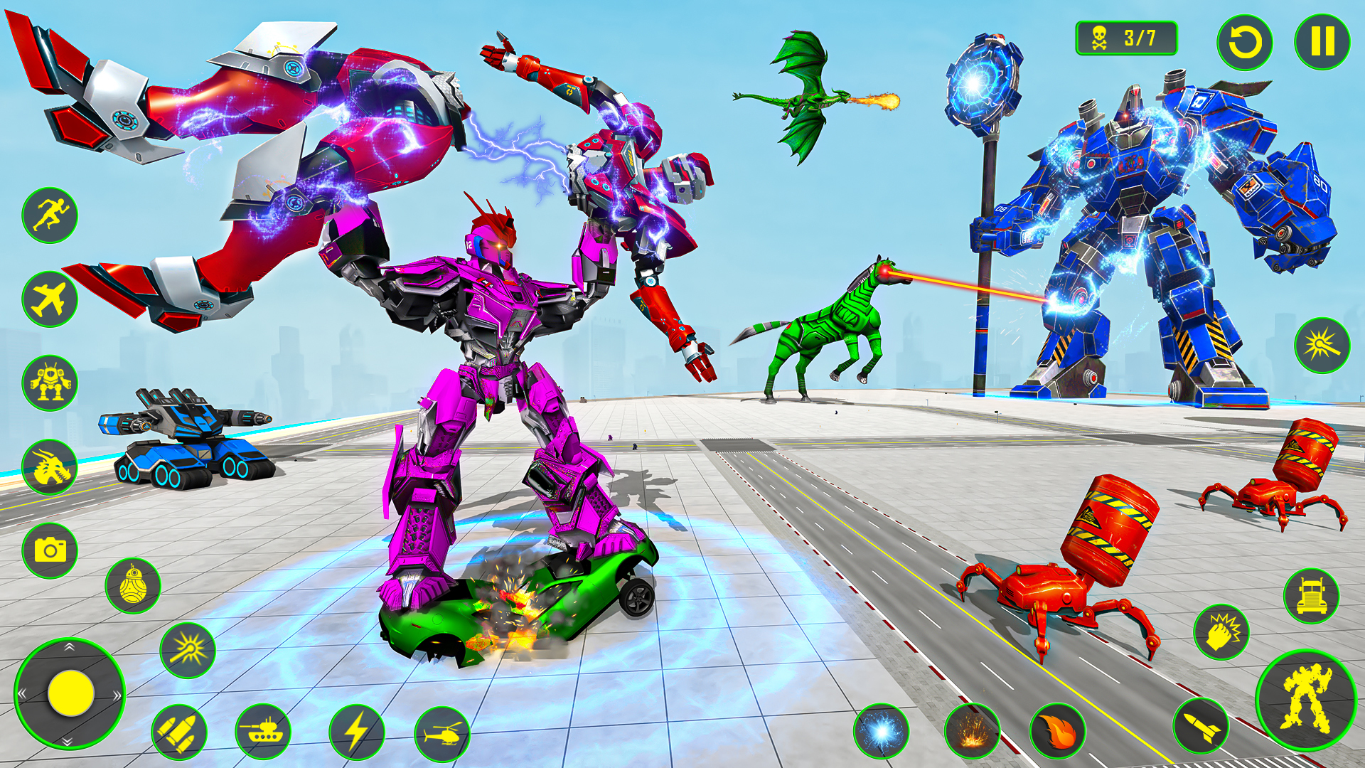 اسکرین شات 4 برنامه Horse Robot: Car Robot Games