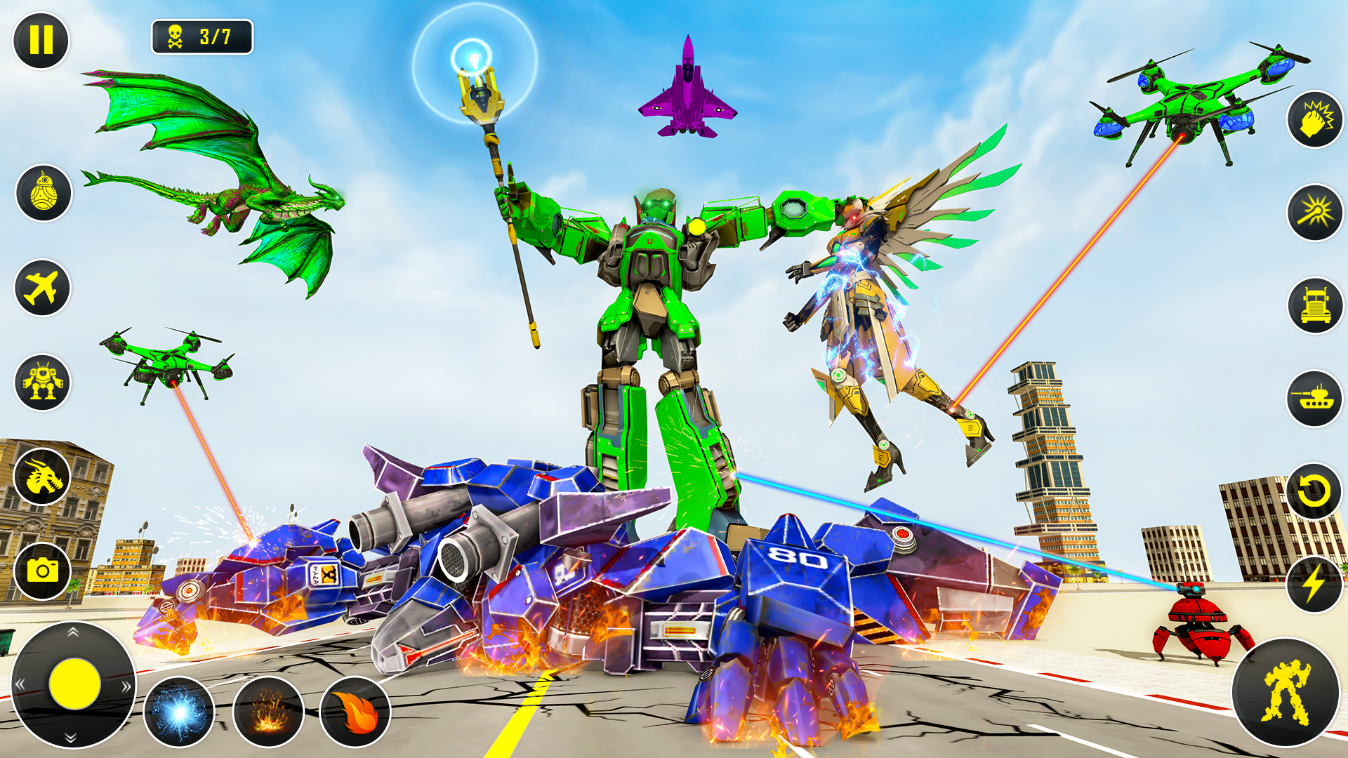اسکرین شات 6 برنامه Drone Robot Car Game 3D