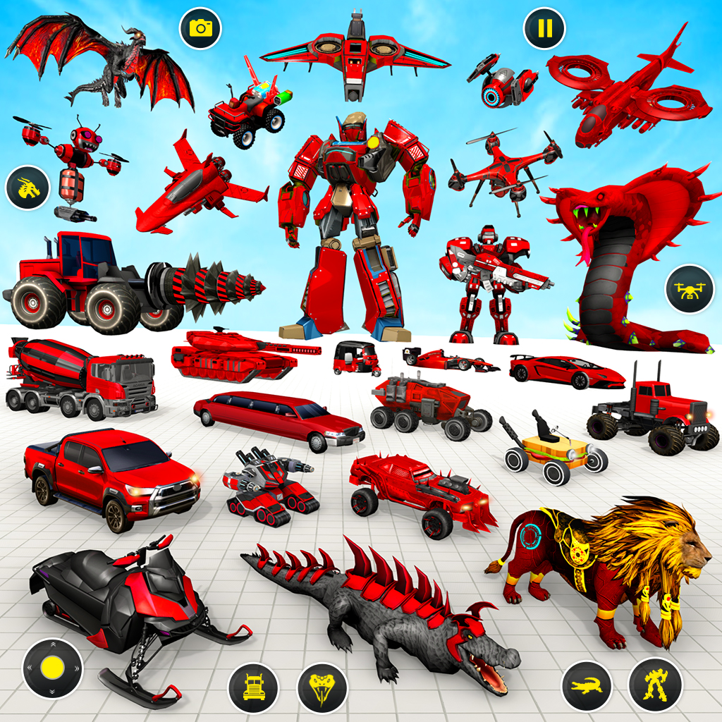 اسکرین شات 1 برنامه Drone Robot Car Game 3D