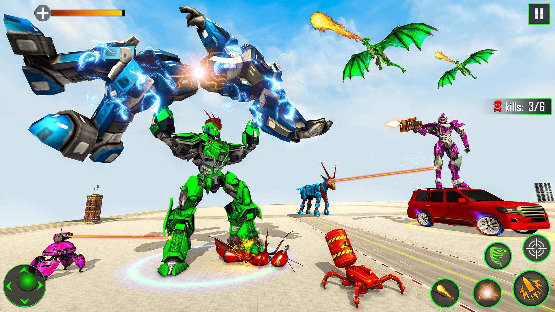 اسکرین شات 4 برنامه Goat Robot Car Game:Robot Game