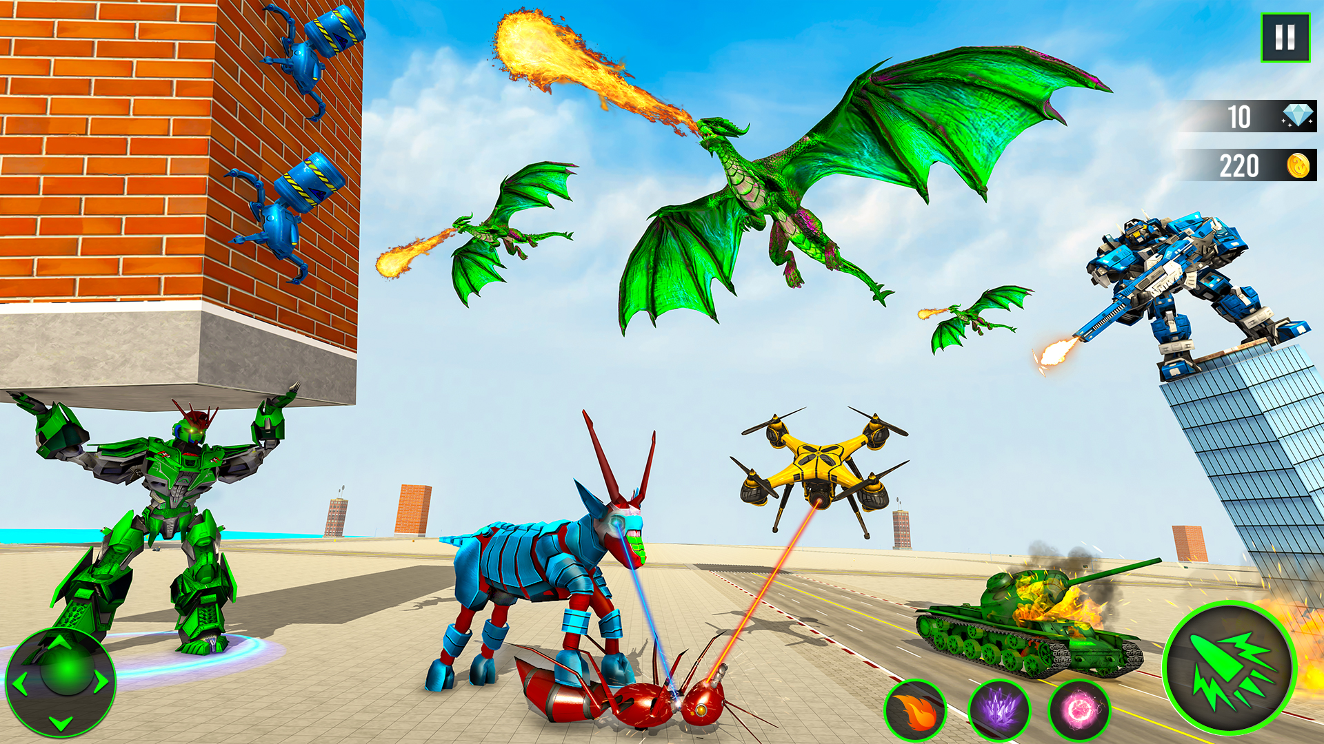 اسکرین شات 5 برنامه Goat Robot Car Game:Robot Game