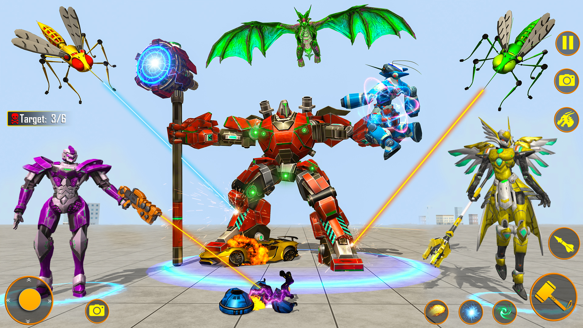 اسکرین شات 7 برنامه Mosquito Game: Robots Game