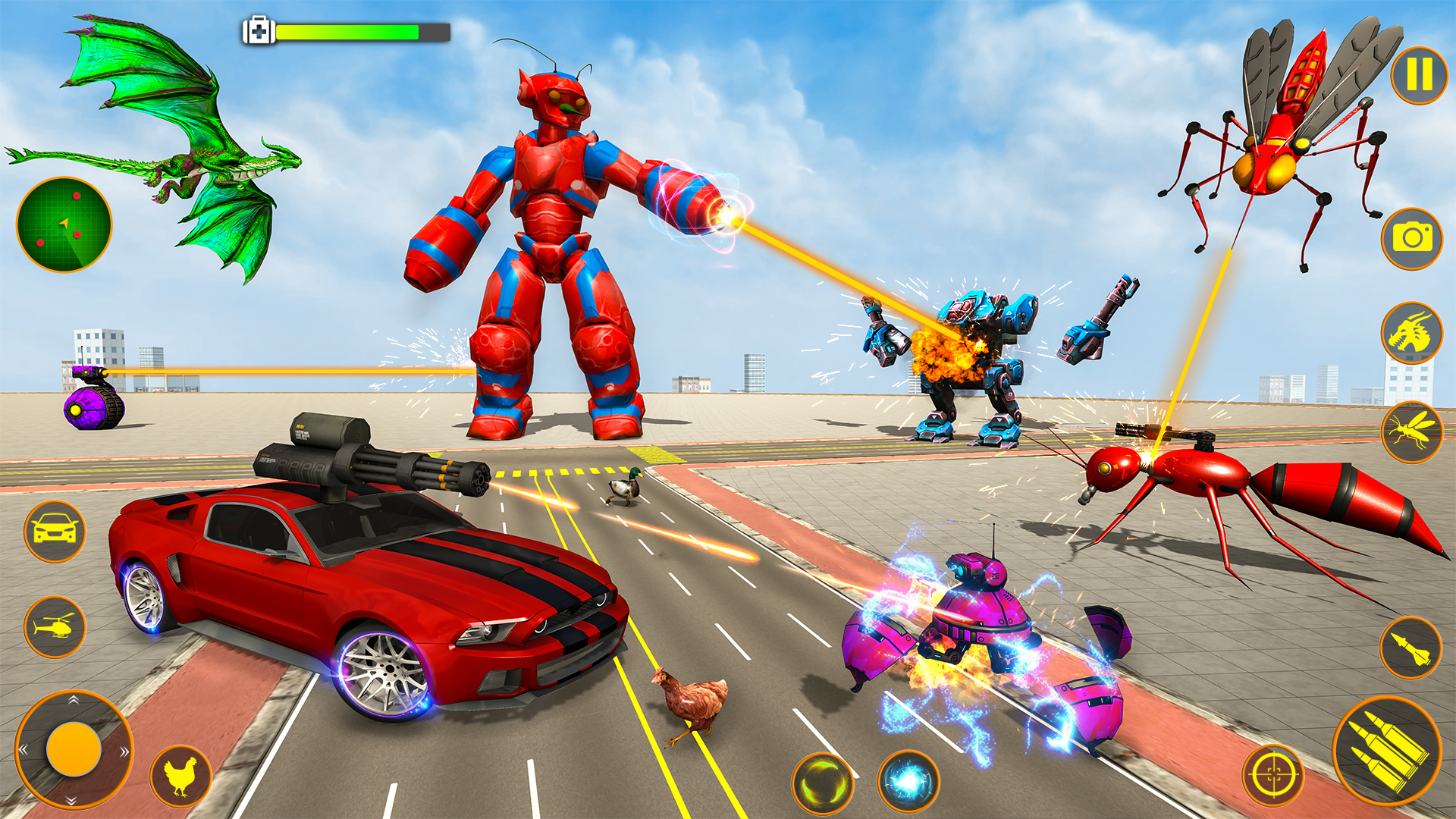 اسکرین شات 5 برنامه Mosquito Game: Robots Game