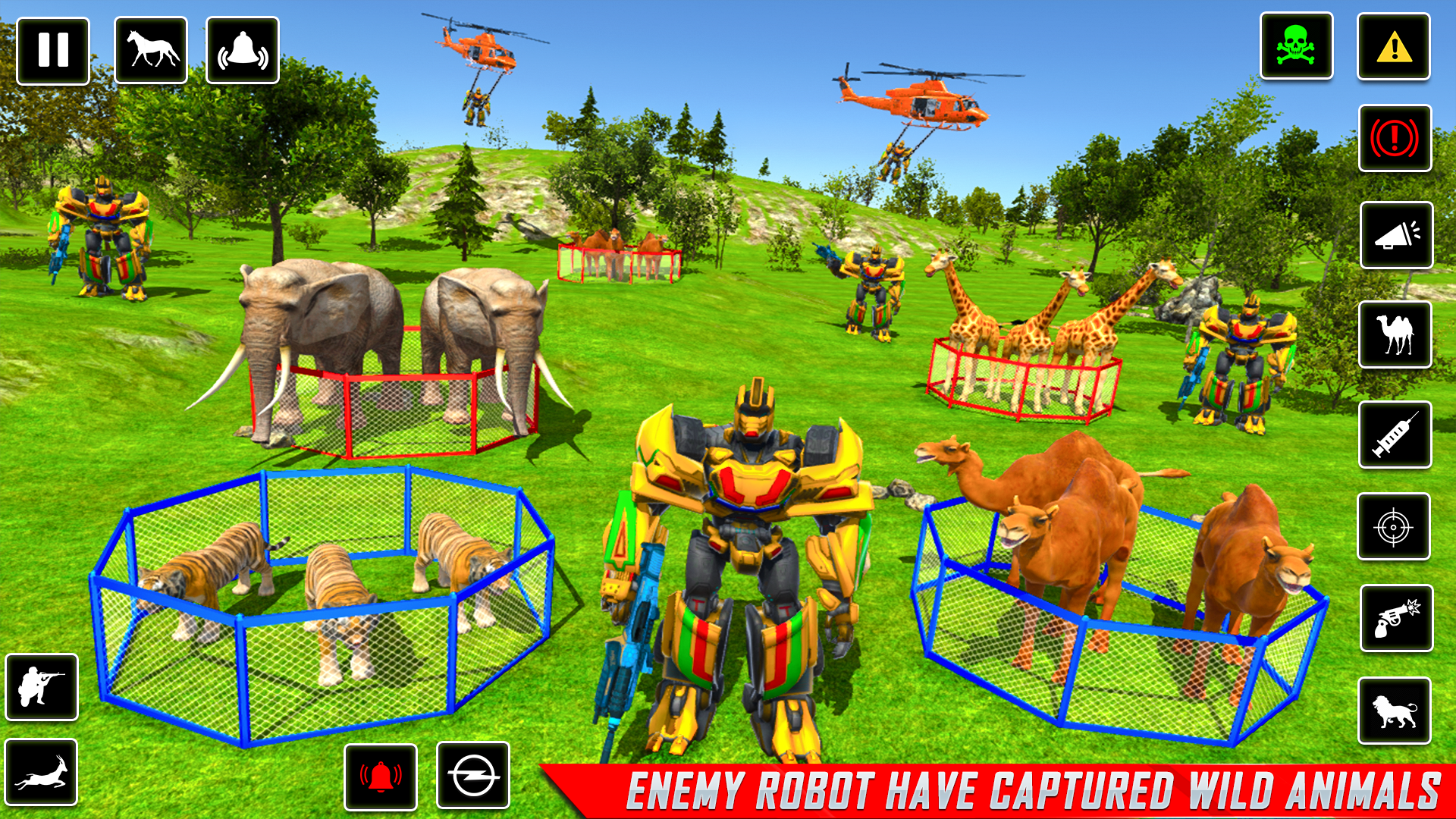 اسکرین شات 5 برنامه Police Robot Animal Rescue 3D