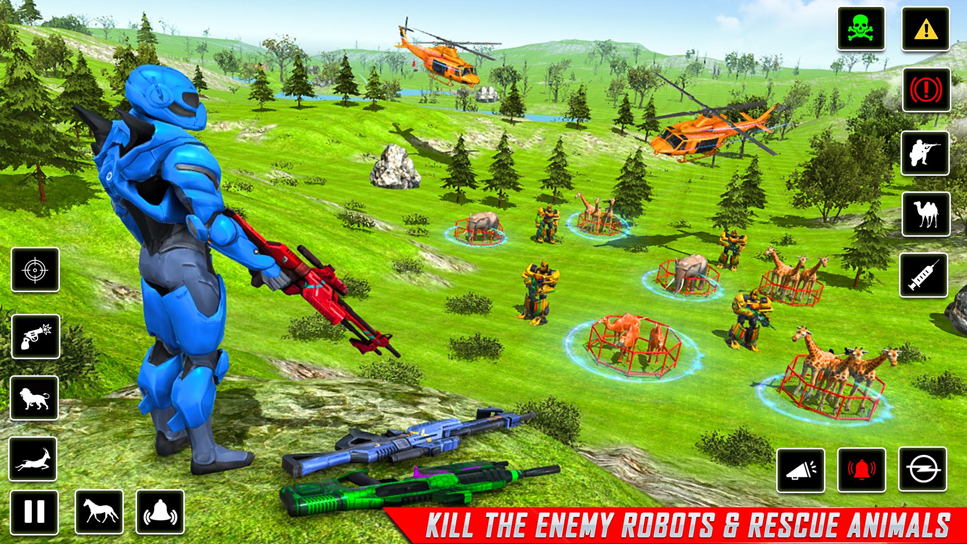 اسکرین شات 6 برنامه Police Robot Animal Rescue 3D