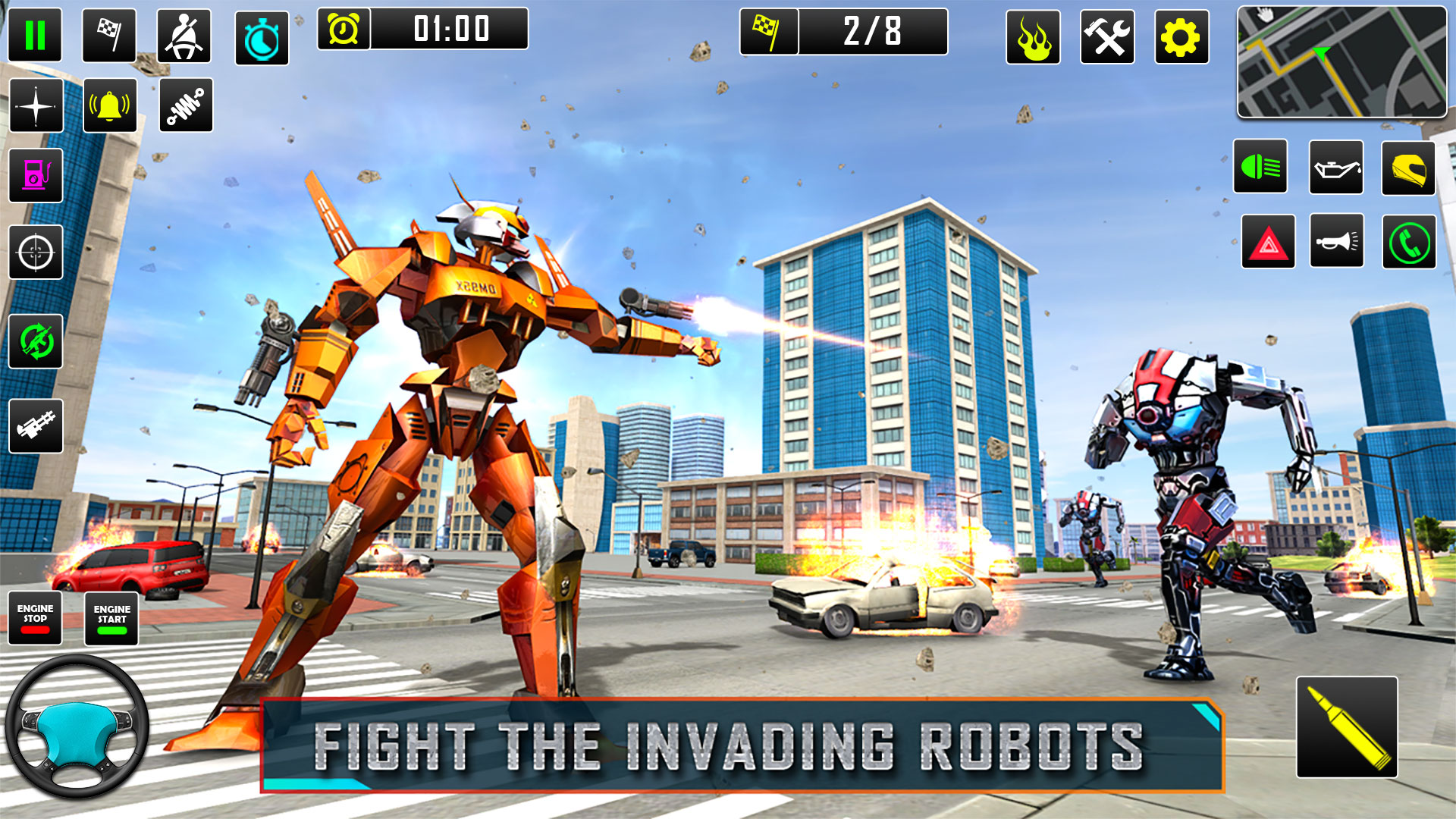 اسکرین شات 7 برنامه Robot Car Transformation Games
