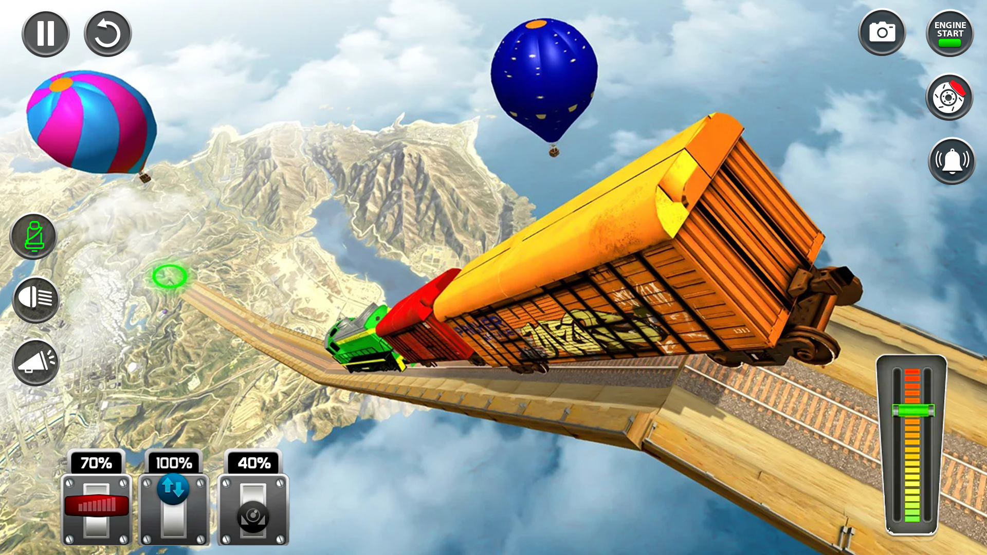اسکرین شات 2 برنامه Mega Ramp Train Stunt Game