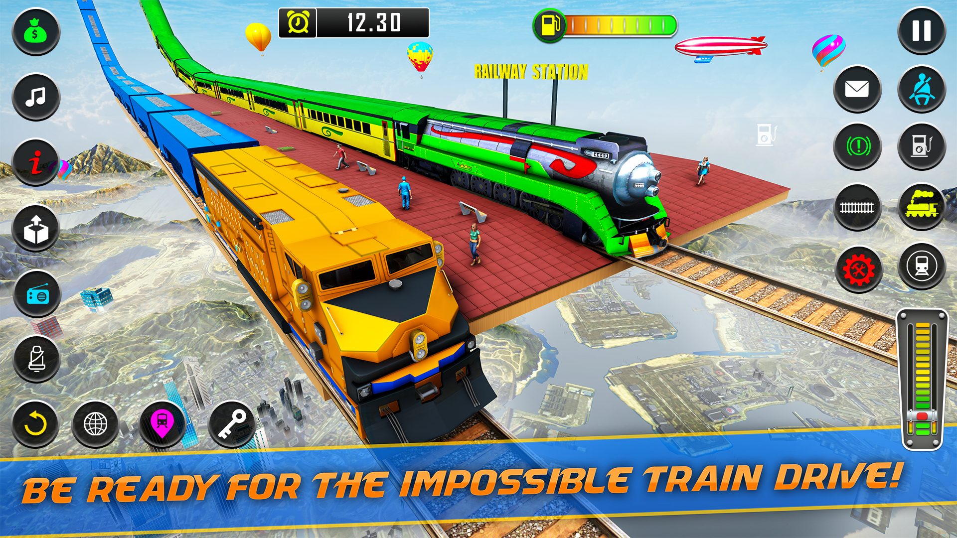 اسکرین شات 4 برنامه Mega Ramp Train Stunt Game