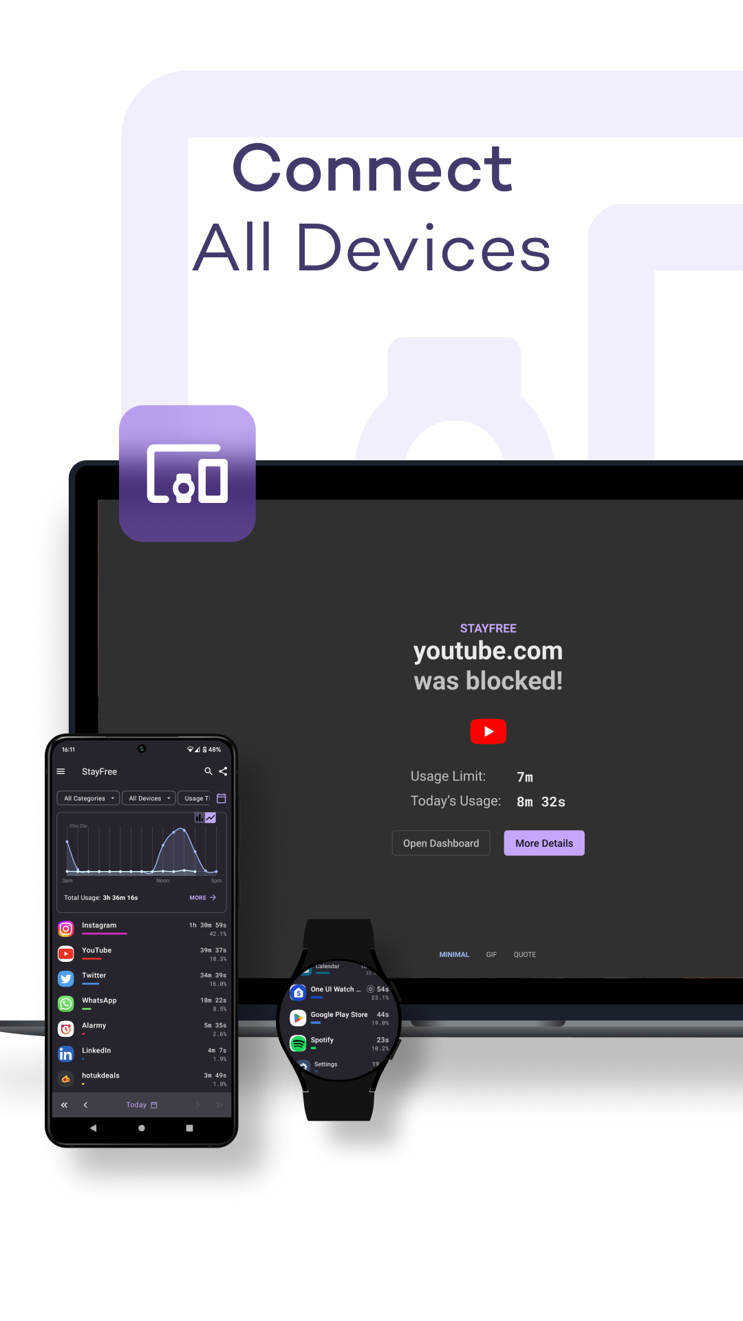 اسکرین شات 7 برنامه StayFree - Screen Time