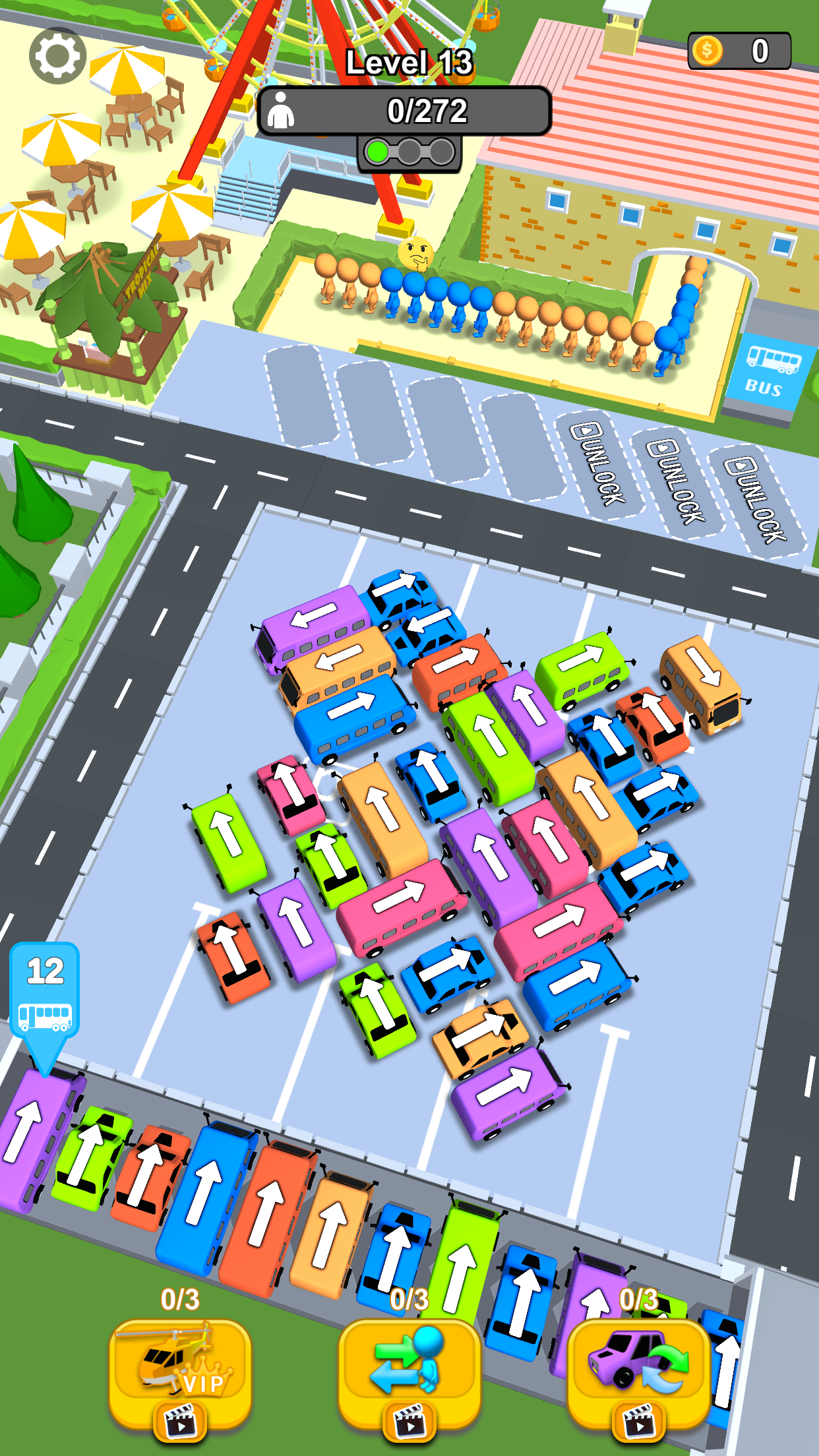 اسکرین شات 3 بازی Bus Chaos: Match & Parking Jam