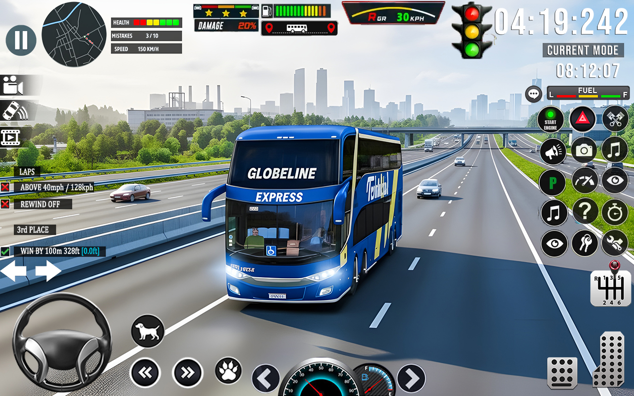 اسکرین شات 2 بازی US Highway Bus Driving Game